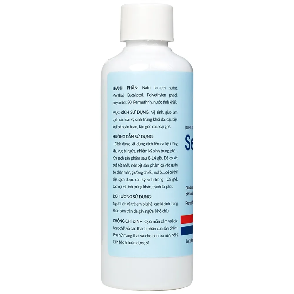 Hình ảnh Dung dịch xịt ngoài da Sebosan 100ml Đức Phúc vệ sinh, làm sạch các loại ký sinh trùng khỏi da