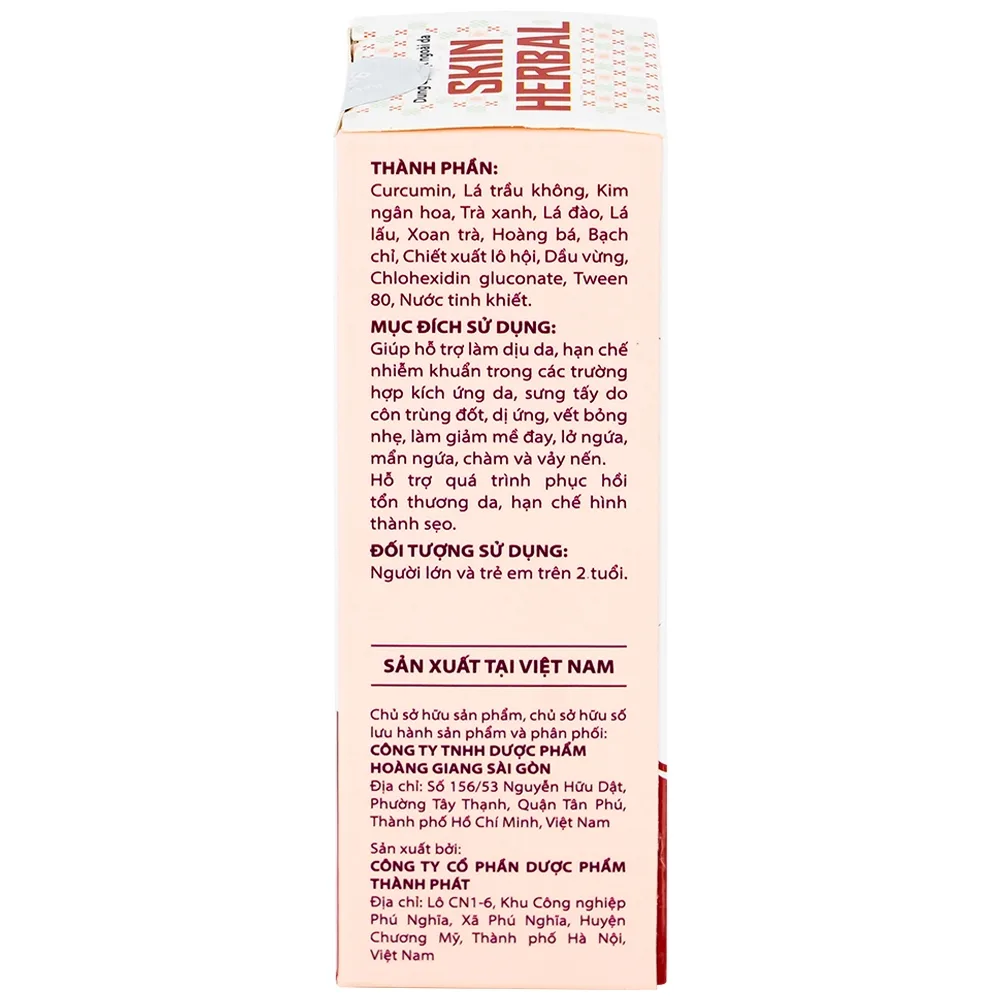 Hình ảnh Dung dịch xịt ngoài da Skin Herbal hỗ trợ giảm mày đay, mẩn ngứa, sưng tấy, chàm và vết bỏng nhẹ (20ml)