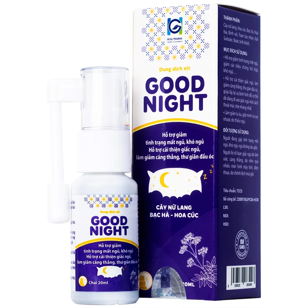 Hình ảnh Xịt thảo dược Good Night 20ml giúp ngủ ngon, giảm căng thẳng