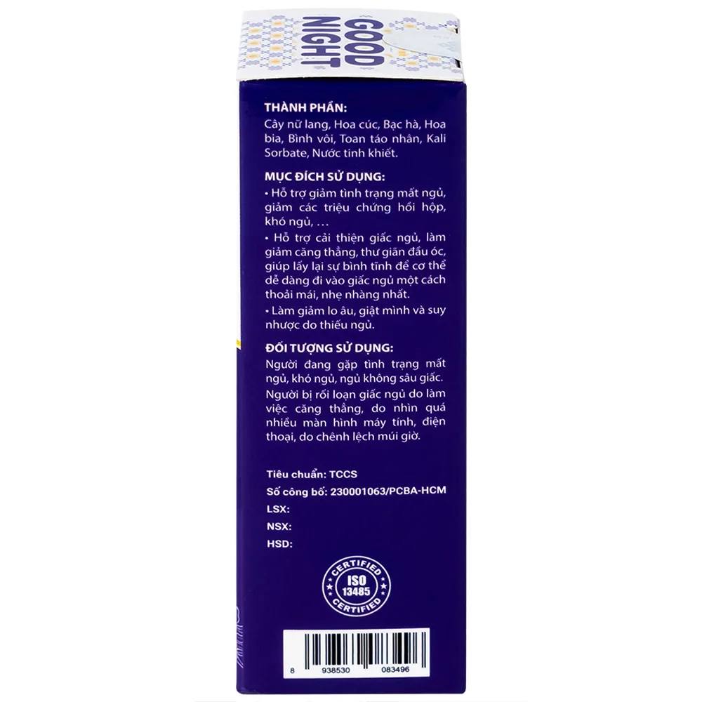 Hình ảnh Xịt thảo dược Good Night 20ml giúp ngủ ngon, giảm căng thẳng