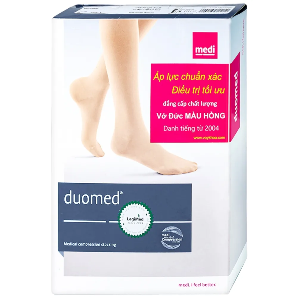 Hình ảnh Vớ đùi y khoa Medi Duomed size M hỗ trợ điều trị giãn tĩnh mạch, phù chân, đau nhức chân (1 đôi)
