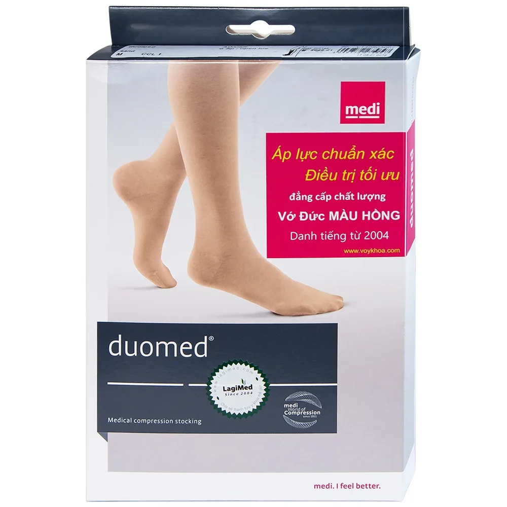 Hình ảnh Vớ gối y khoa Duomed size M hỗ trợ điều trị suy tĩnh mạch, phù chân, đau nhức chân