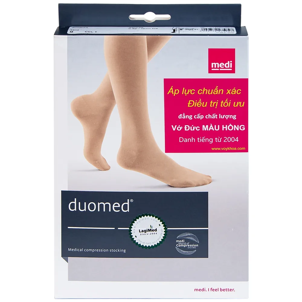 Hình ảnh Vớ gối y khoa Duomed size M hỗ trợ điều trị suy tĩnh mạch, phù chân, đau nhức chân