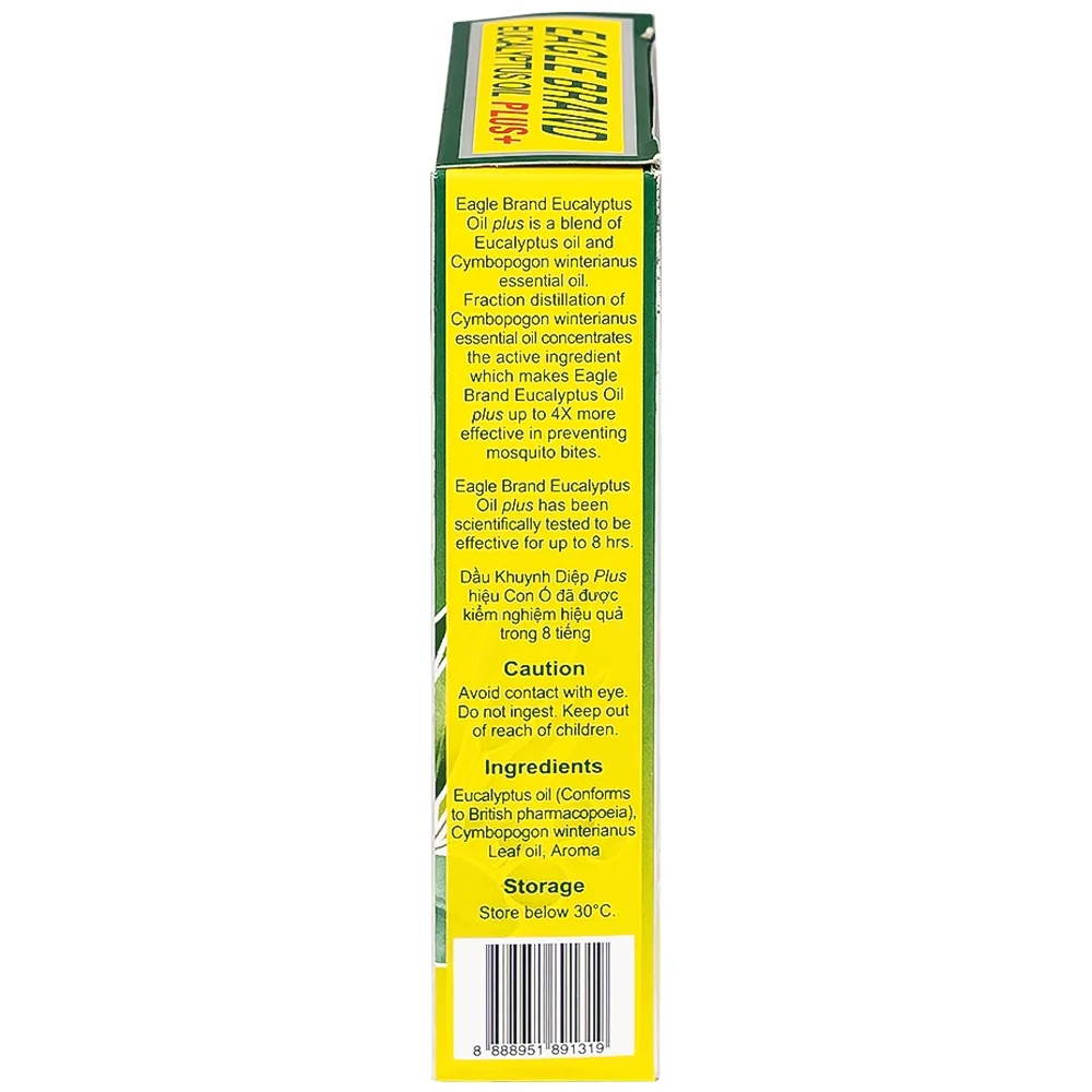 Hình ảnh Dầu khuynh diệp con ó Eagle Brand Eucalyptus Oil Plus+ 25ml chống muỗi 8 tiếng, điều trị cảm cúm