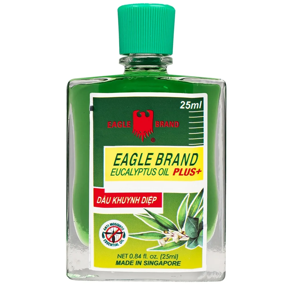 Hình ảnh Dầu khuynh diệp con ó Eagle Brand Eucalyptus Oil Plus+ 25ml chống muỗi 8 tiếng, điều trị cảm cúm