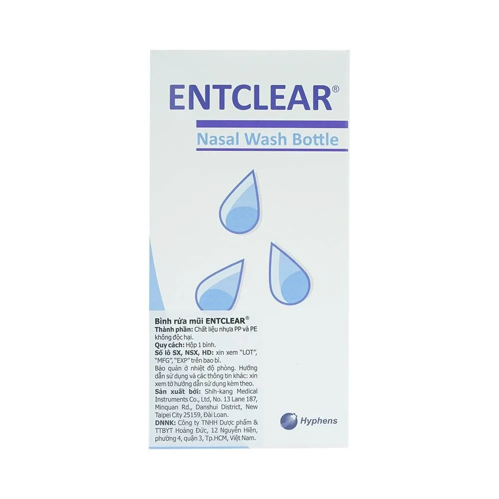 Hình ảnh Bình rửa mũi Entclear Nasal Wash Bottle Hyphens rửa sạch hốc mũi (1 bình)