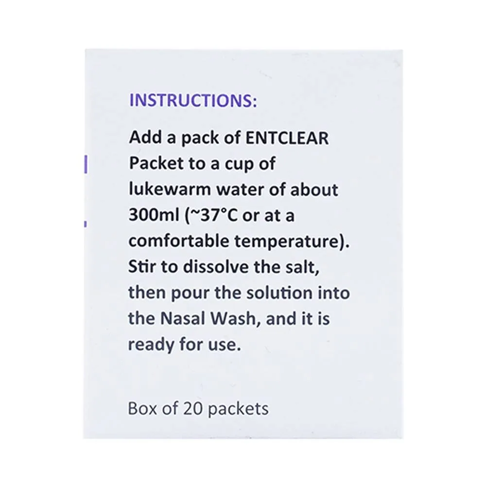 Hình ảnh Gói muối biển Entclear Packets Hyphens hỗ trợ rửa sạch hốc mũi (20 gói)