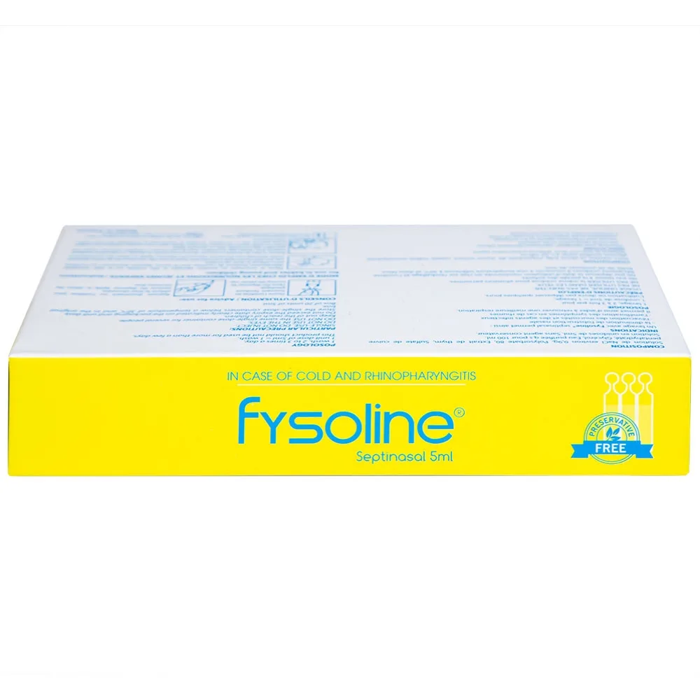 Hình ảnh Dung dịch nước muối Fysoline 5ml không chất bảo quản kháng khuẩn (20 ống)
