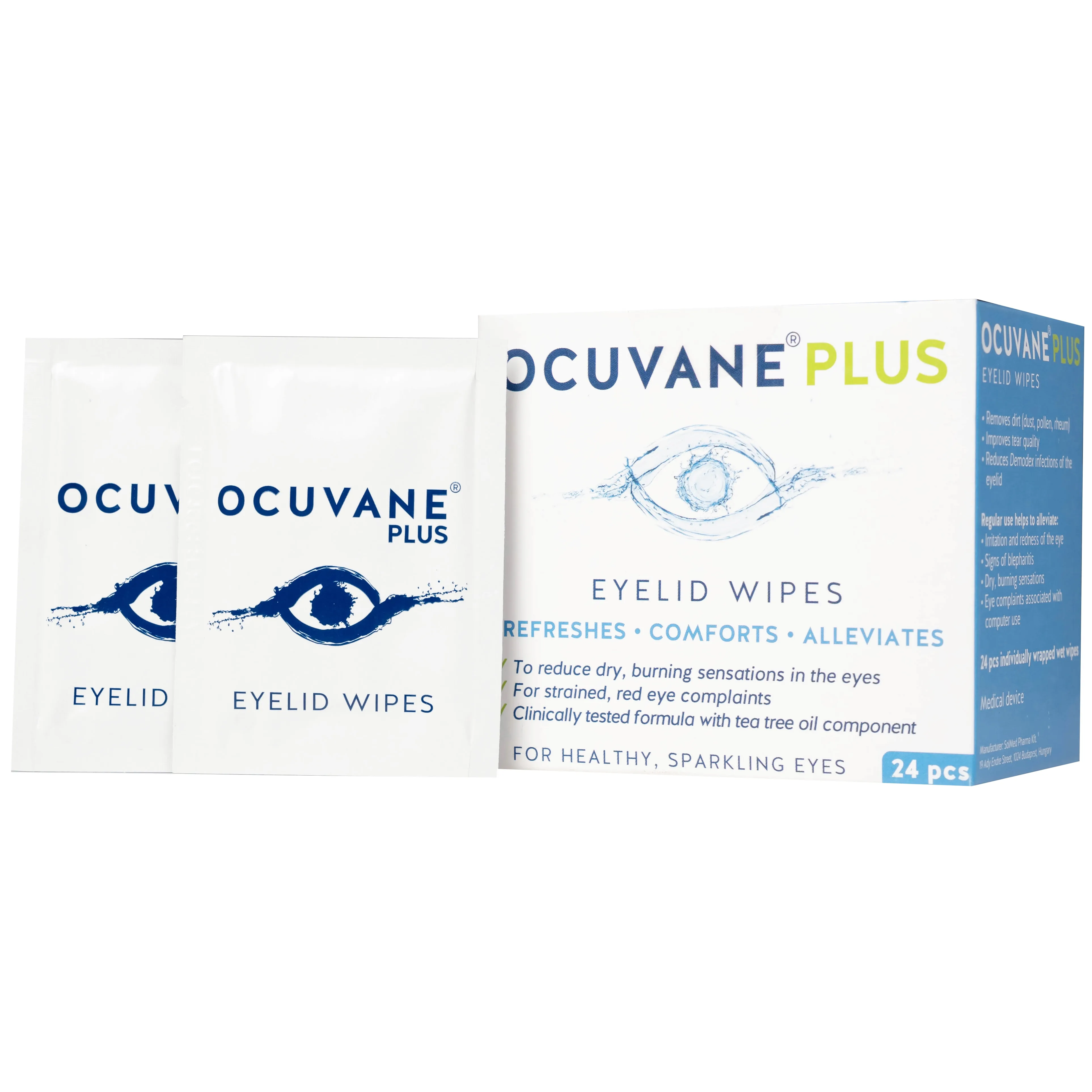 Hình ảnh Gạc lau mi mắt Ocuvane Plus Sucs làm sạch hiệu quả bụi bẩn và phấn hoa đọng lại trên mi (24 miếng)