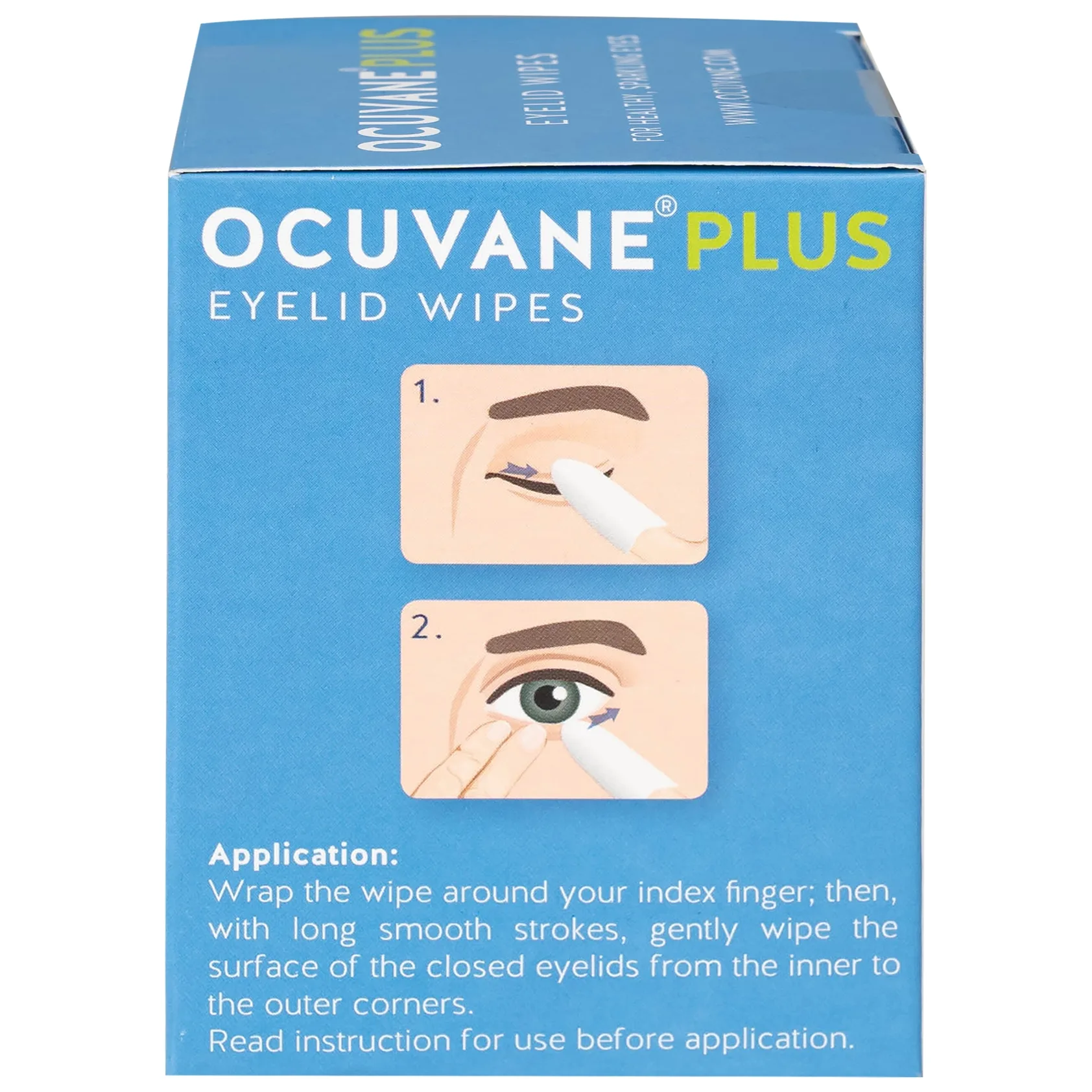Hình ảnh Gạc lau mi mắt Ocuvane Plus Sucs làm sạch hiệu quả bụi bẩn và phấn hoa đọng lại trên mi (24 miếng)