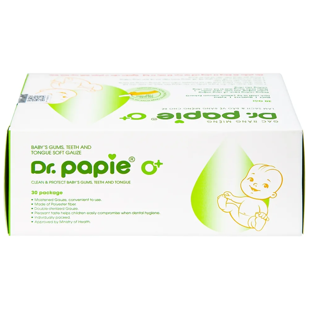 Hình ảnh Gạc răng miệng Dr.Papie làm sạch và bảo vệ răng miệng cho bé (30 gói)