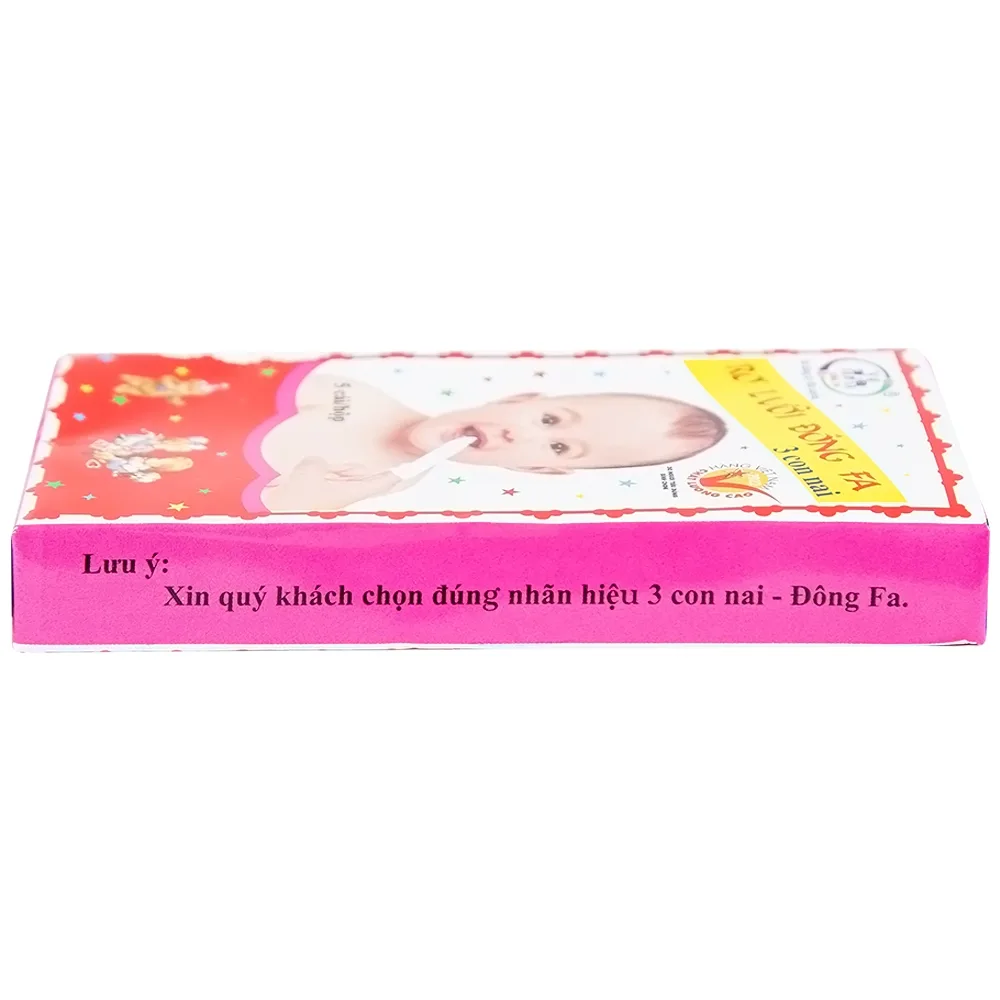 Hình ảnh Gạc rơ lưỡi Đông Fa 3 Con Nai vệ sinh, làm sạch lưỡi, răng miệng cho bé (250 hộp)