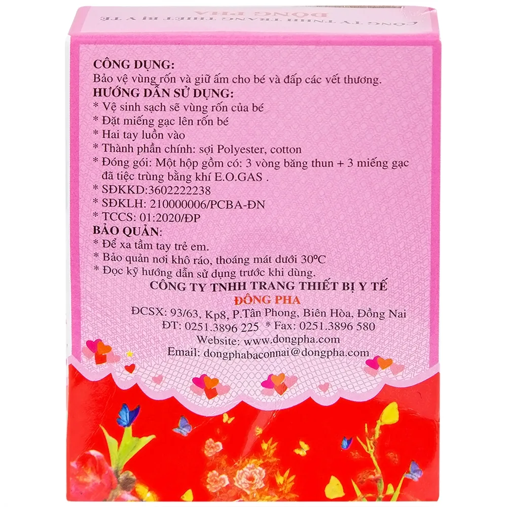 Hình ảnh Gạc rốn Đông Fa 3 Con Nai bảo vệ vùng rốn và giữ ấm cho bé (100 hộp)