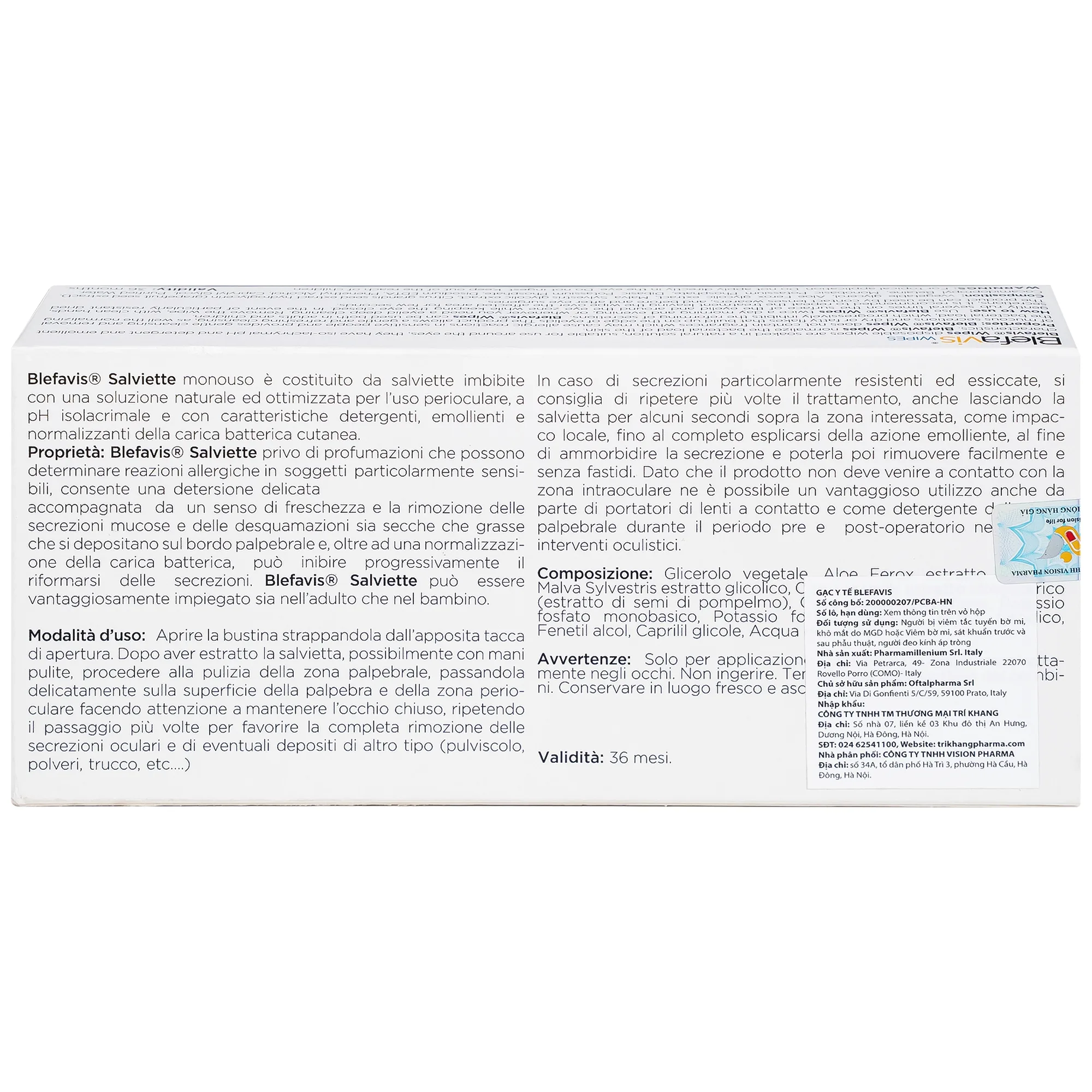 Hình ảnh Gạc lau mi mắt Blefavis Wipes (30 miếng) làm sạch mí mắt nhạy cảm, viêm bờ mi, sát khuẩn trước & sau phẫu thuật