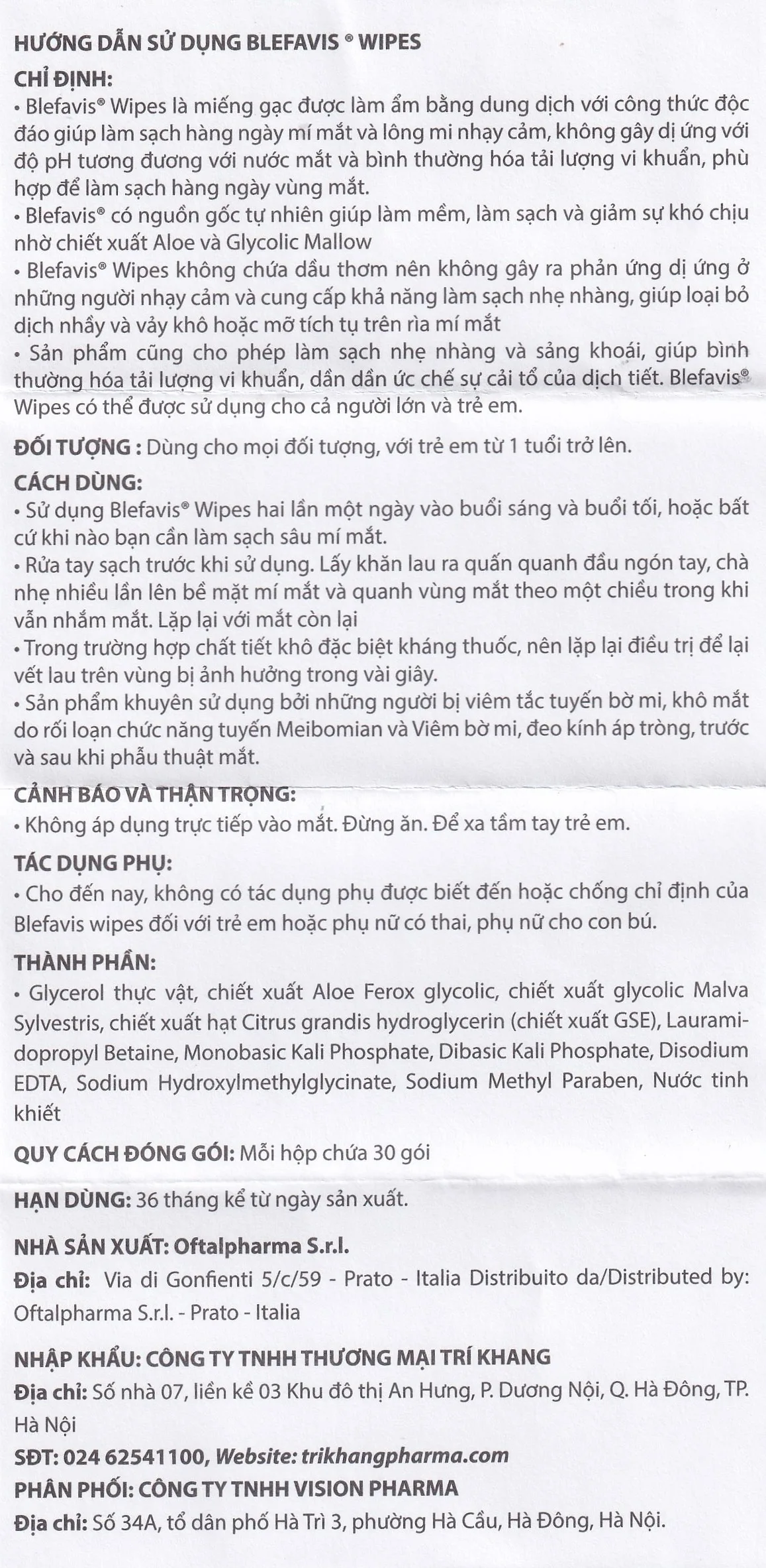 Hình ảnh Gạc lau mi mắt Blefavis Wipes (30 miếng) làm sạch mí mắt nhạy cảm, viêm bờ mi, sát khuẩn trước & sau phẫu thuật