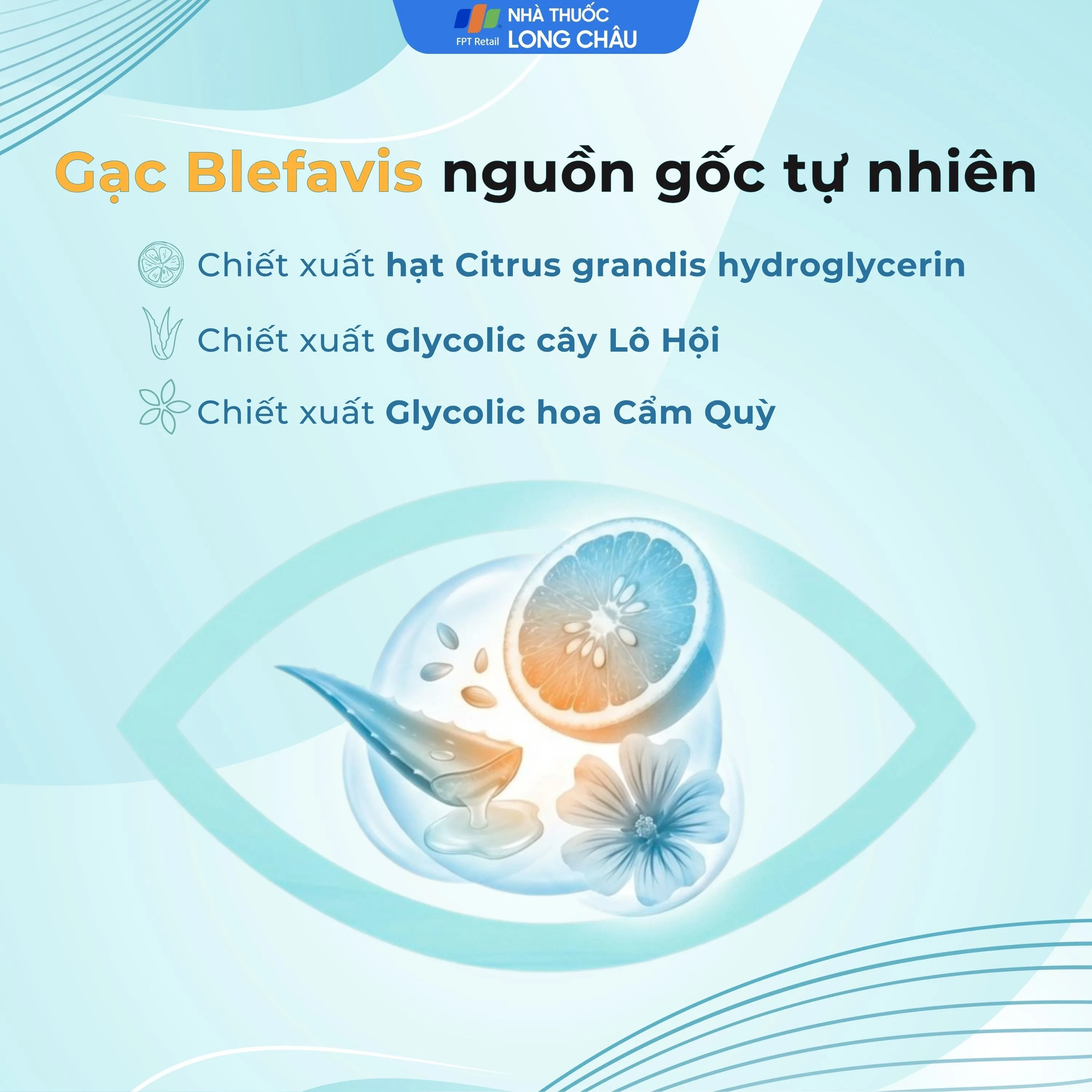 Hình ảnh Gạc lau mi mắt Blefavis Wipes (30 miếng) làm sạch mí mắt nhạy cảm, viêm bờ mi, sát khuẩn trước & sau phẫu thuật