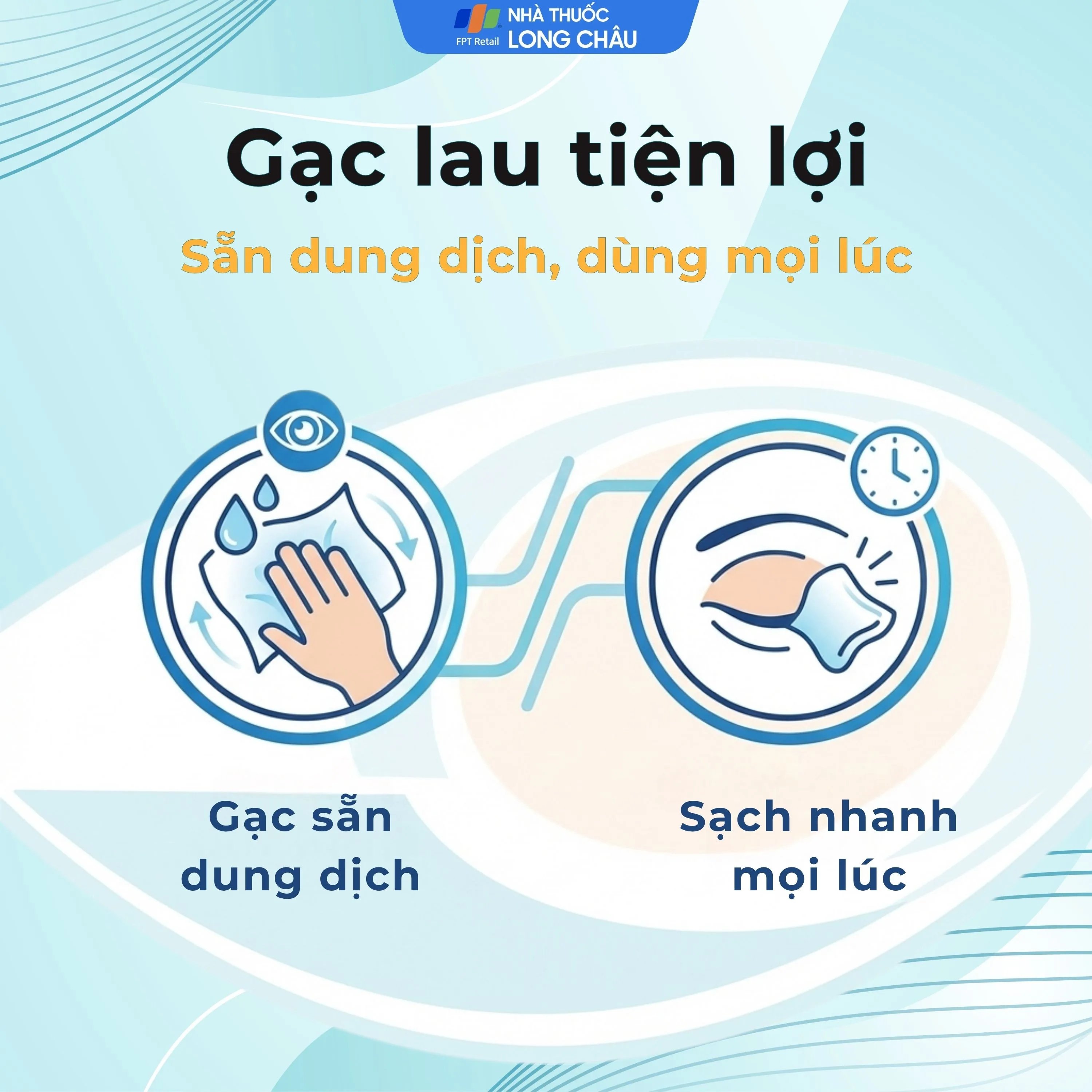 Hình ảnh Gạc lau mi mắt Blefavis Wipes (30 miếng) làm sạch mí mắt nhạy cảm, viêm bờ mi, sát khuẩn trước & sau phẫu thuật