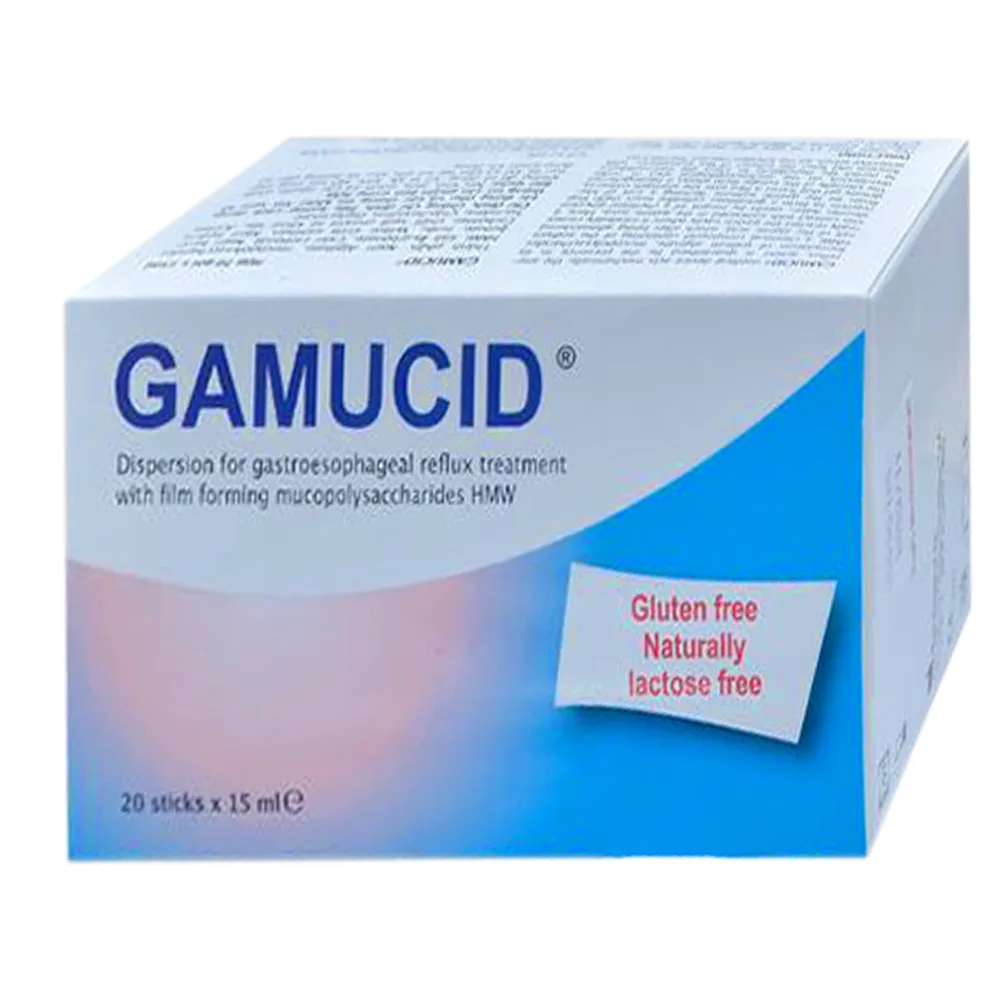 Hình ảnh Hỗn dịch uống Gamucid ACM điều trị trào ngược dạ dày thực quản (20 gói x 15ml)