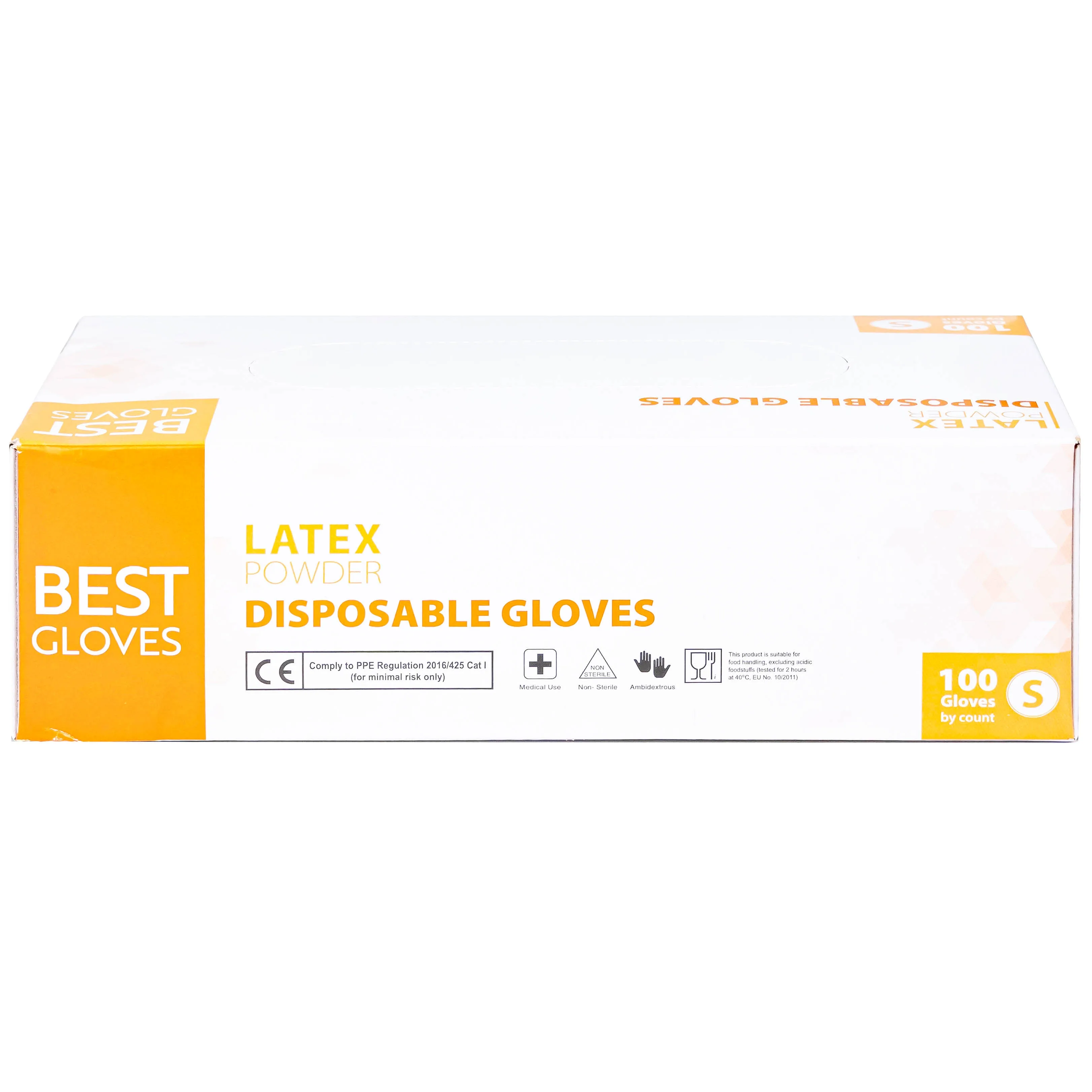 Hình ảnh Găng tay cao su y tế có bột phủ Latex Powder Disposable Best Gloves size S (100 cái)