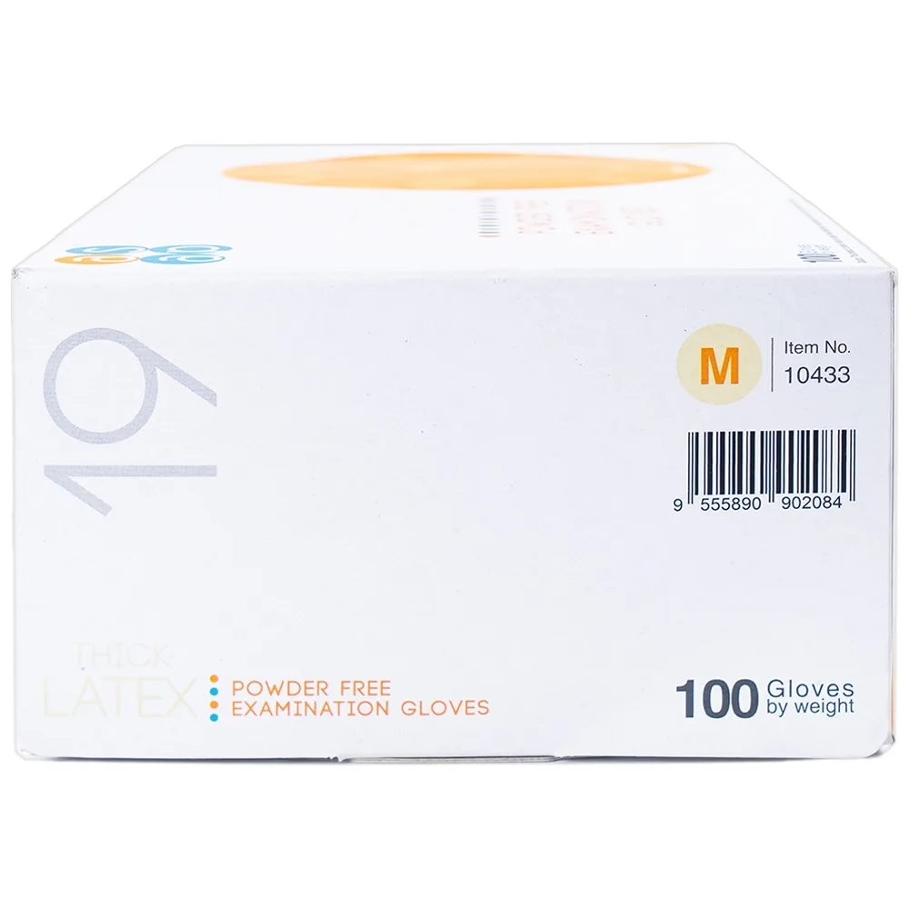 Hình ảnh Găng tay cao su y tế không bột Size M Polymer Latex Asap Powder Free Examination Gloves (100 cái)