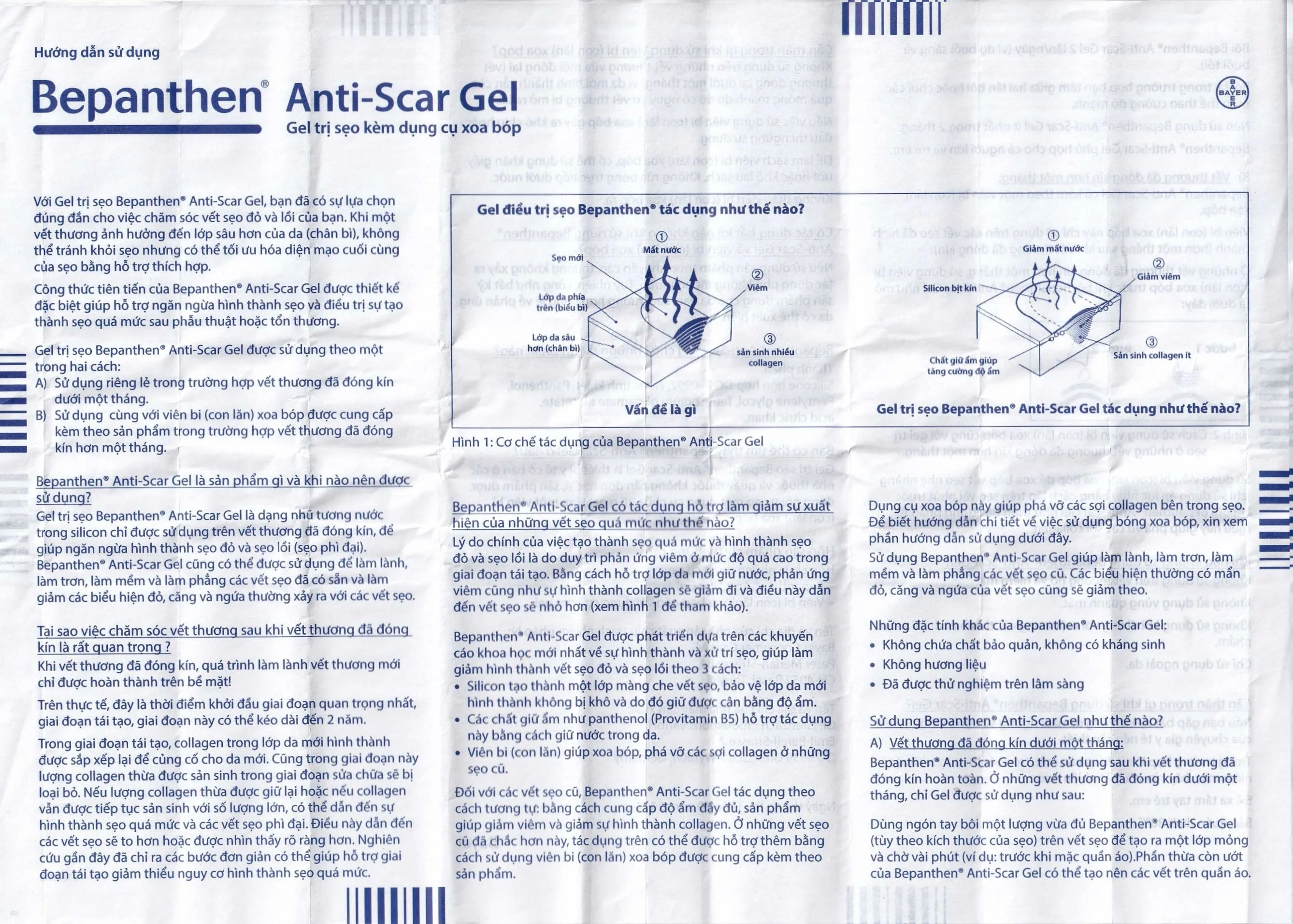 Hình ảnh Gel trị sẹo Bepanthen Anti-Scar ngăn ngừa hình thành sẹo đỏ và sẹo lồi (20g)