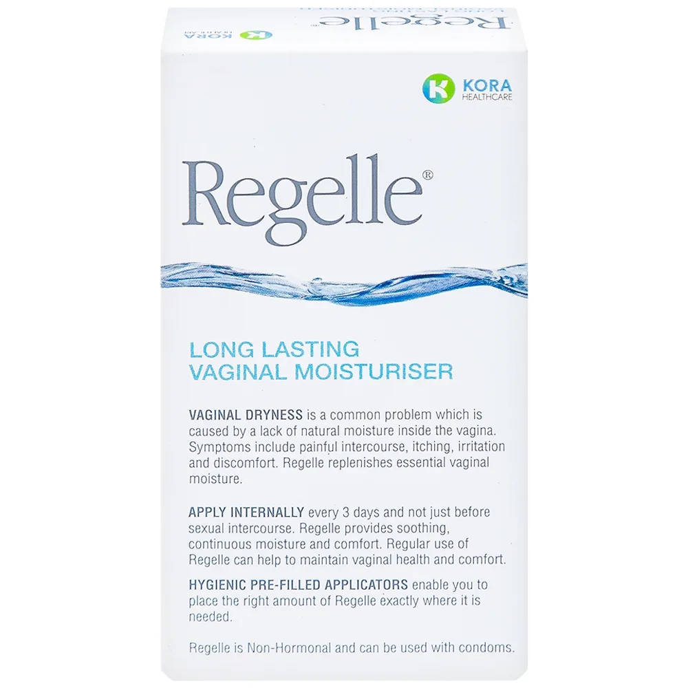 Hình ảnh Gel đặt giữ ẩm âm đạo Regelle Kora Healthcare 6.5g cải thiện khô, đau âm đạo (6 tuýp)