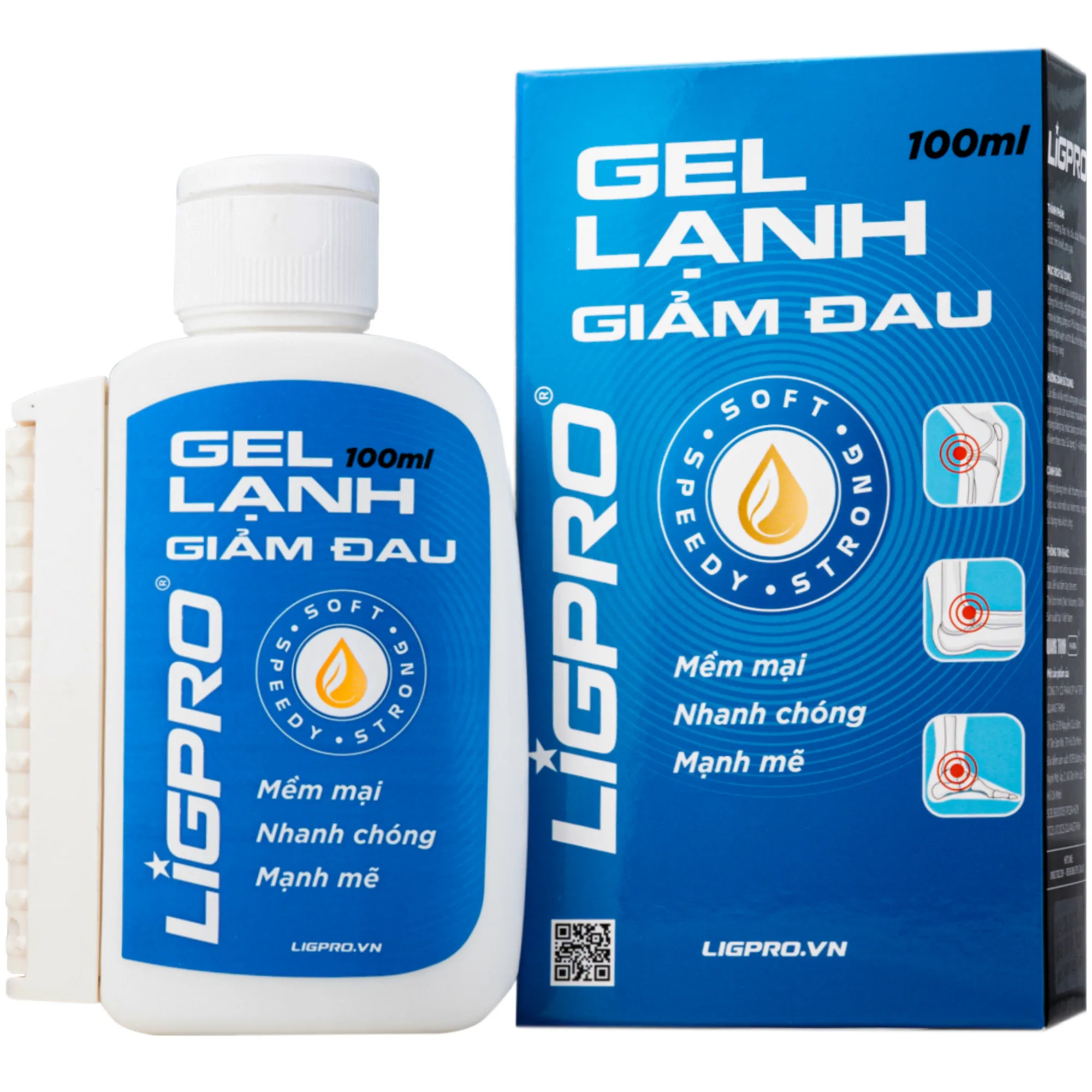 Hình ảnh Gel lạnh giảm đau Ligpro hỗ trợ giảm đau do chấn thương, cơ, xương, khớp, dây chằng (100ml)