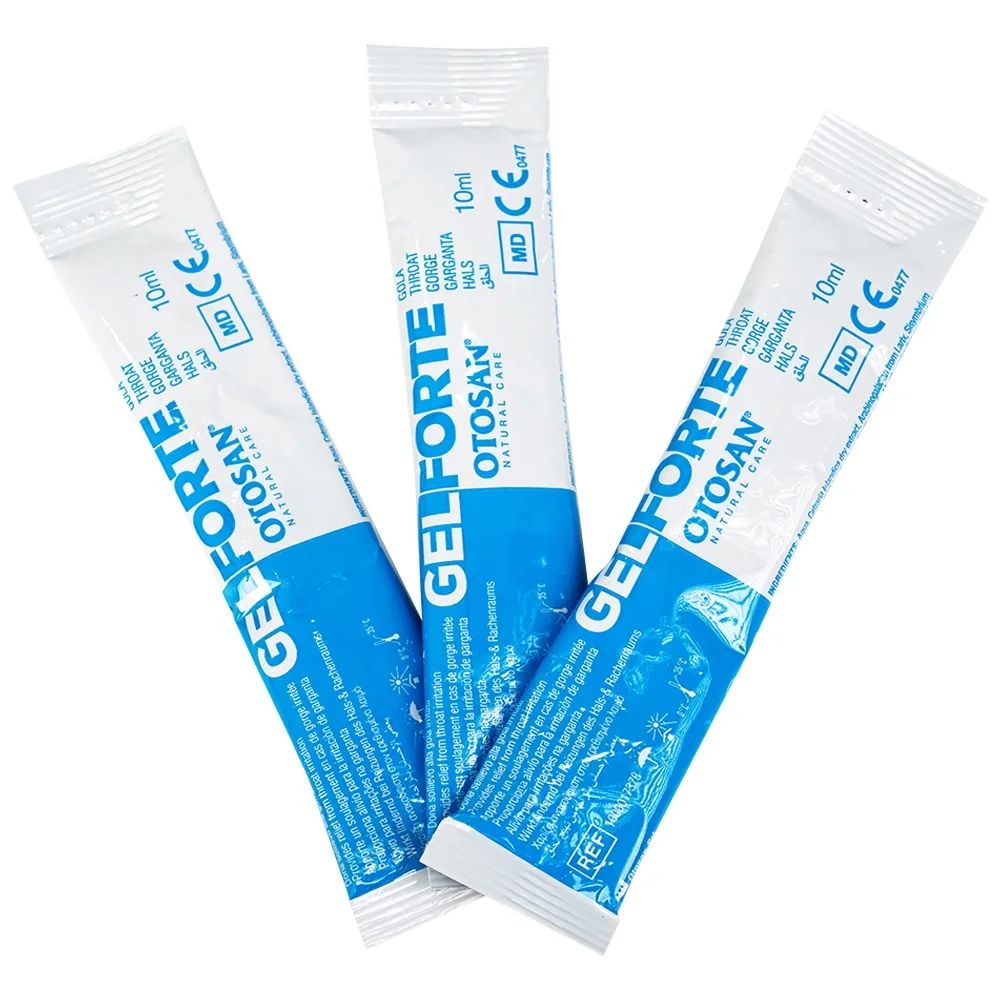 Hình ảnh Gel Otosan Throat Gel Forte 10ml điều trị viêm họng cấp tính (14 gói)