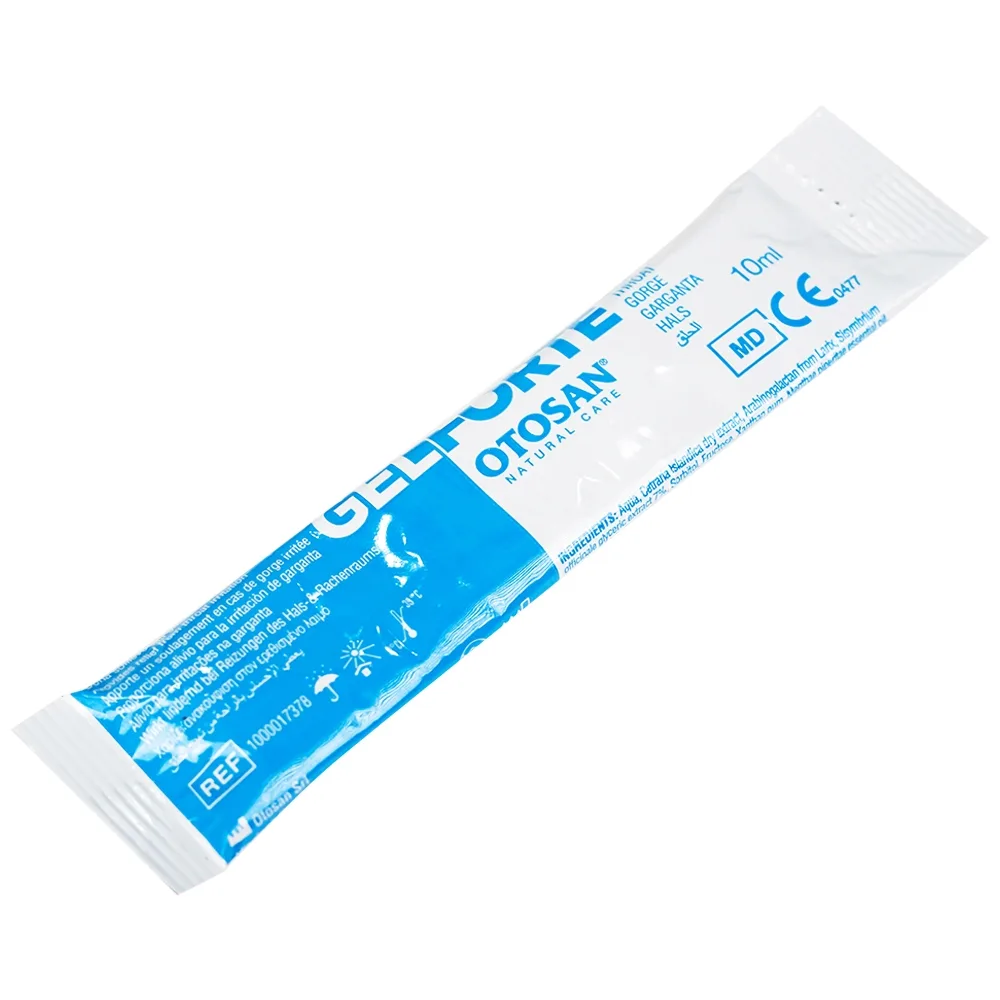 Hình ảnh Gel Otosan Throat Gel Forte 10ml điều trị viêm họng cấp tính (14 gói)