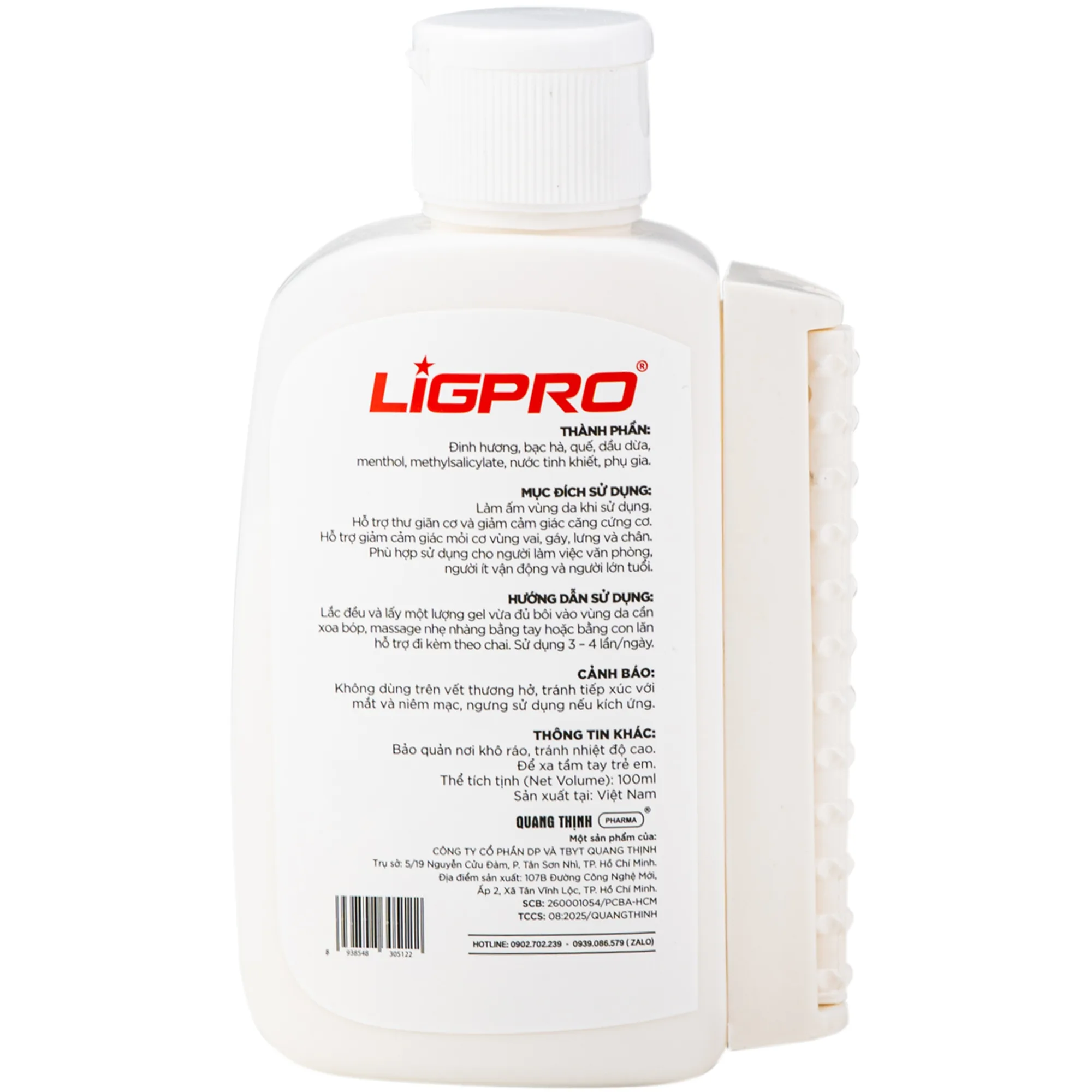 Hình ảnh Gel nóng xoa bóp Ligpro hỗ trợ giảm đau cơ xương khớp, thư giãn cơ bắp (Thảo dược thiên nhiên) (100ml)