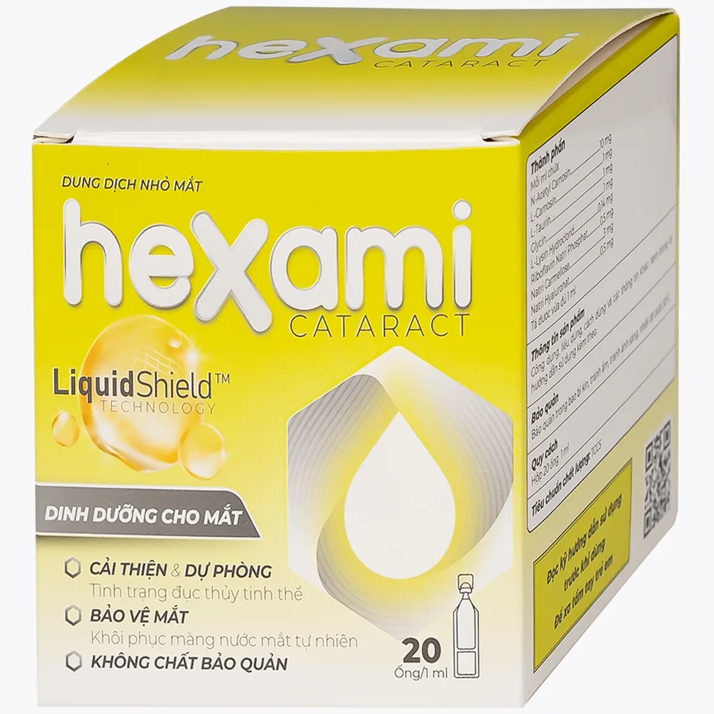 Hình ảnh Dung dịch nhỏ mắt Hexami Cataract CPC1HN cải thiện và dự phòng tình trạng đục thủy tinh thể (20 ống)