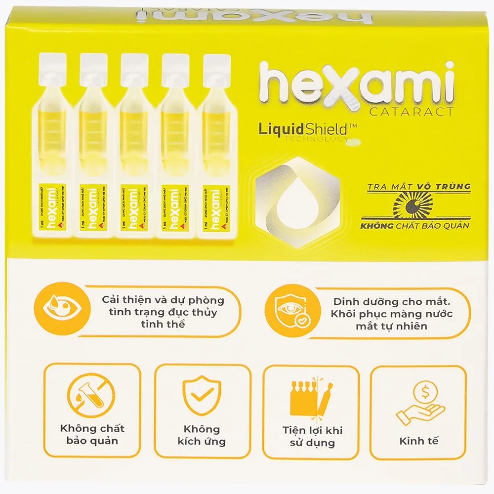 Hình ảnh Dung dịch nhỏ mắt Hexami Cataract CPC1HN cải thiện và dự phòng tình trạng đục thủy tinh thể (20 ống)
