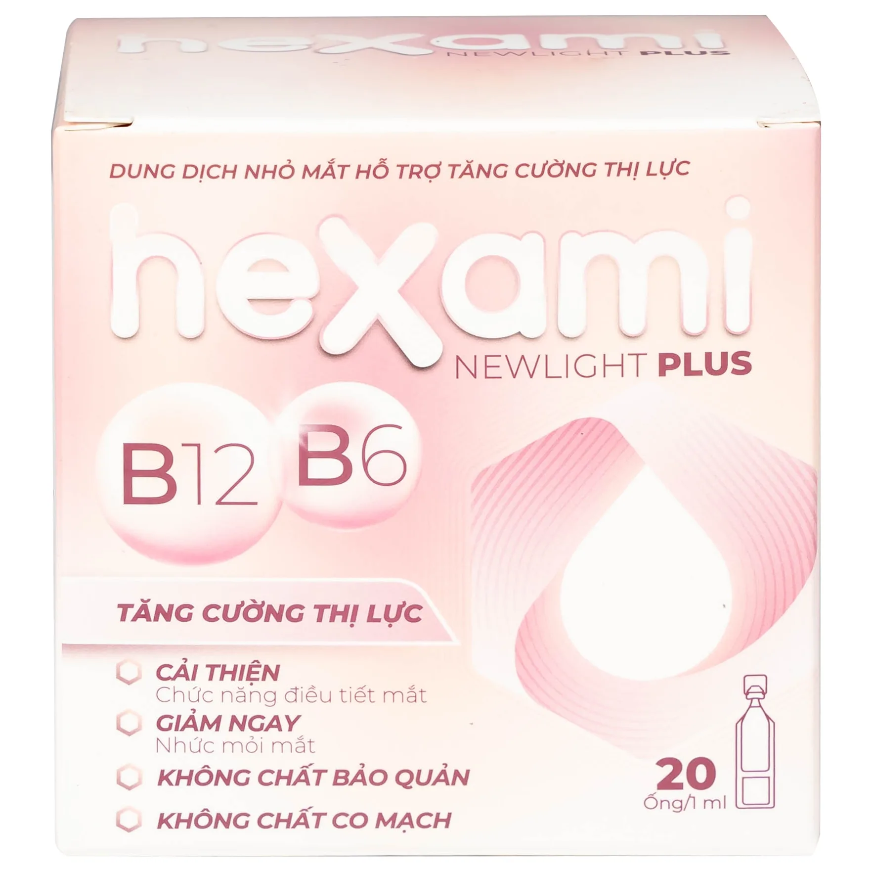 Hình ảnh Dung dịch nhỏ mắt Hexami Newlight Plus CPC1HN giảm mỏi mắt, mờ mắt, ngứa mắt, mắt đỏ (4 vỉ x 5 ống)
