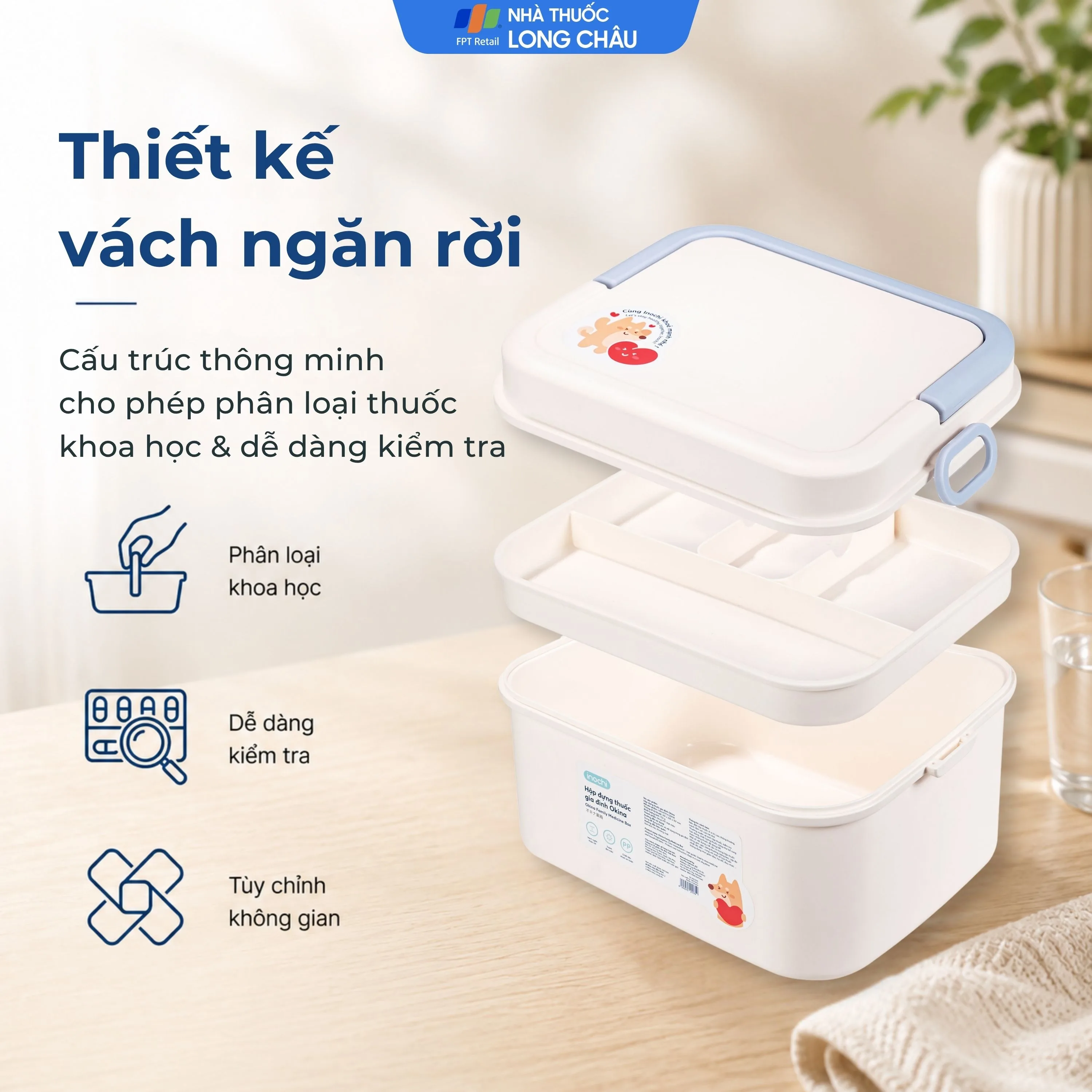 Hình ảnh Hộp đựng thuốc gia đình Inochi Okina