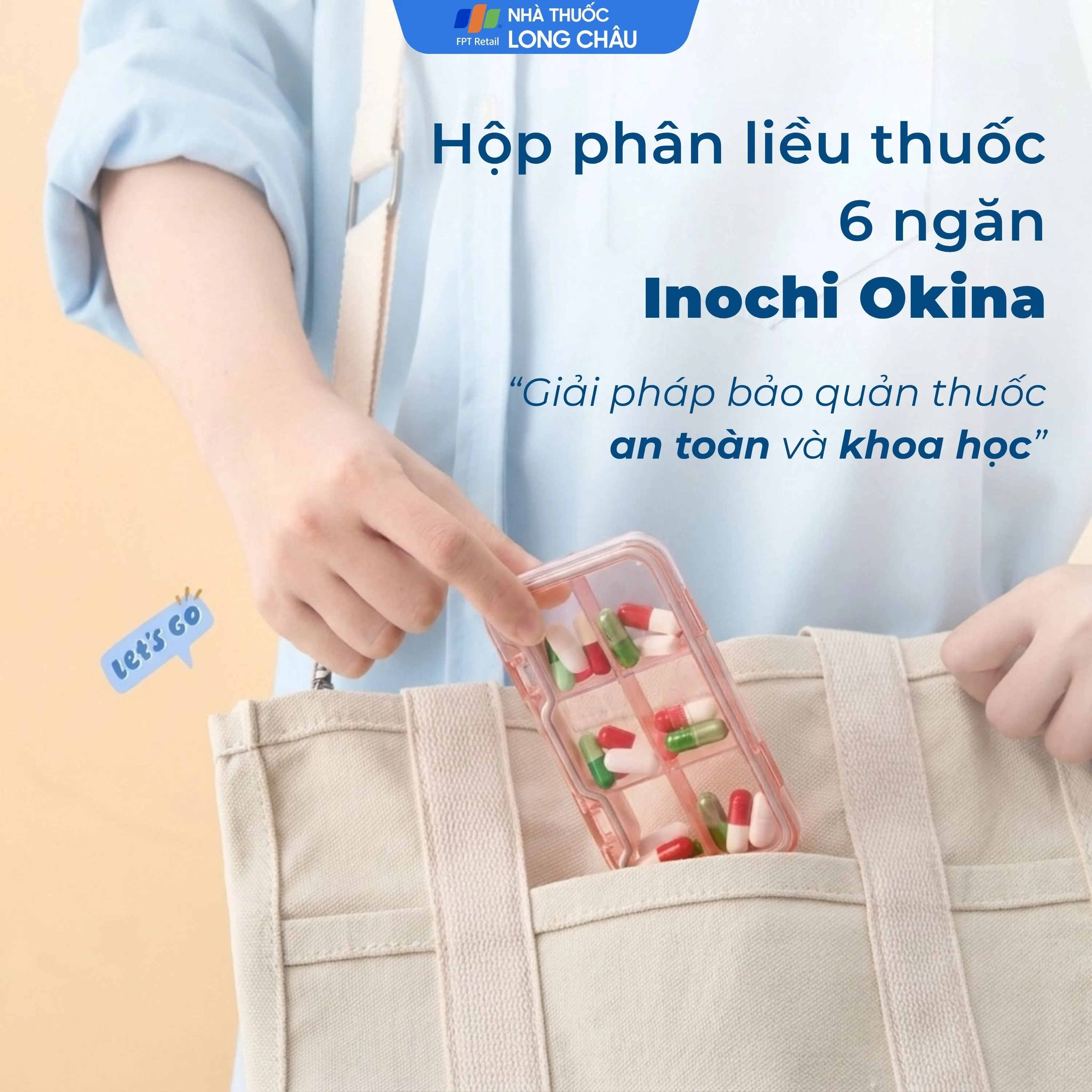 Hình ảnh Hộp phân liều thuốc 6 Ngăn Inochi Okina
