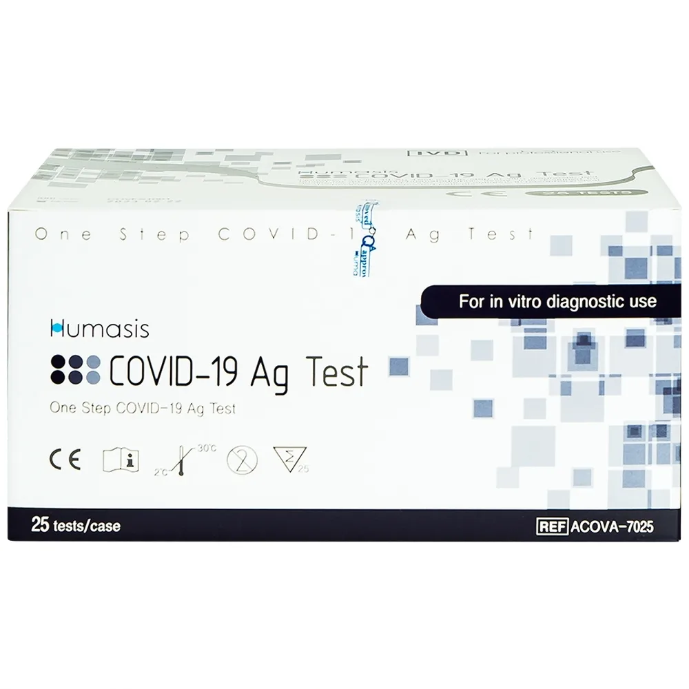 Hình ảnh Bộ kit test nhanh Humasis Covid-19 Ag Test độ nhạy và độ đặc hiệu cao (25 bộ)