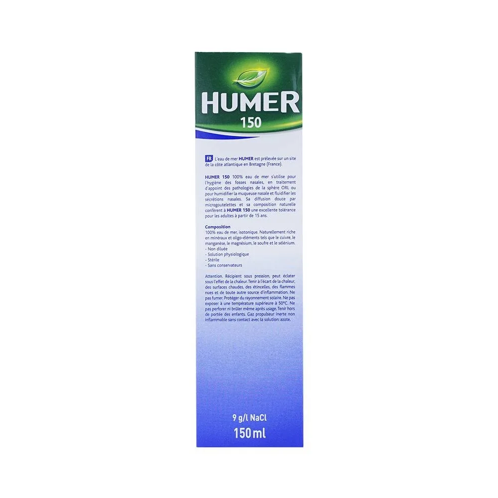 Hình ảnh Dung dịch xịt mũi Humer 150 Nose Hygiene Urgo dùng để vệ sinh khoang mũi