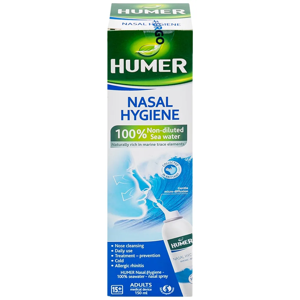 Hình ảnh Dung dịch xịt mũi Humer 150 Nose Hygiene Urgo dùng để vệ sinh khoang mũi