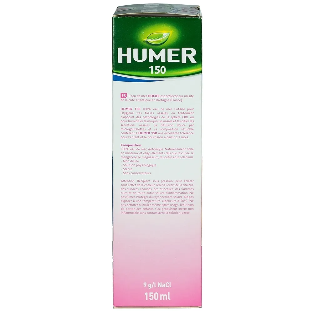 Hình ảnh Dung dịch xịt mũi Humer 150 Nasal Hygiene vệ sinh khoang mũi hàng ngày (150ml)