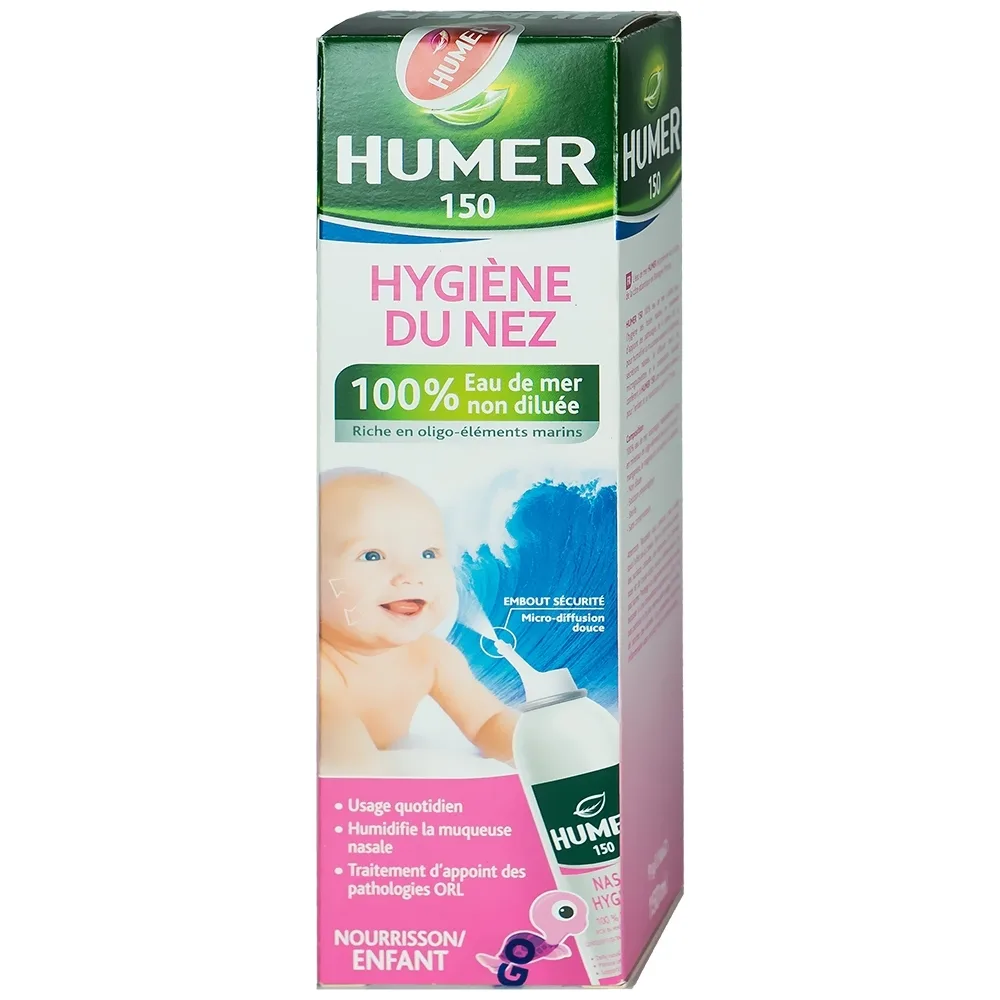 Hình ảnh Dung dịch xịt mũi Humer 150 Nasal Hygiene vệ sinh khoang mũi hàng ngày (150ml)