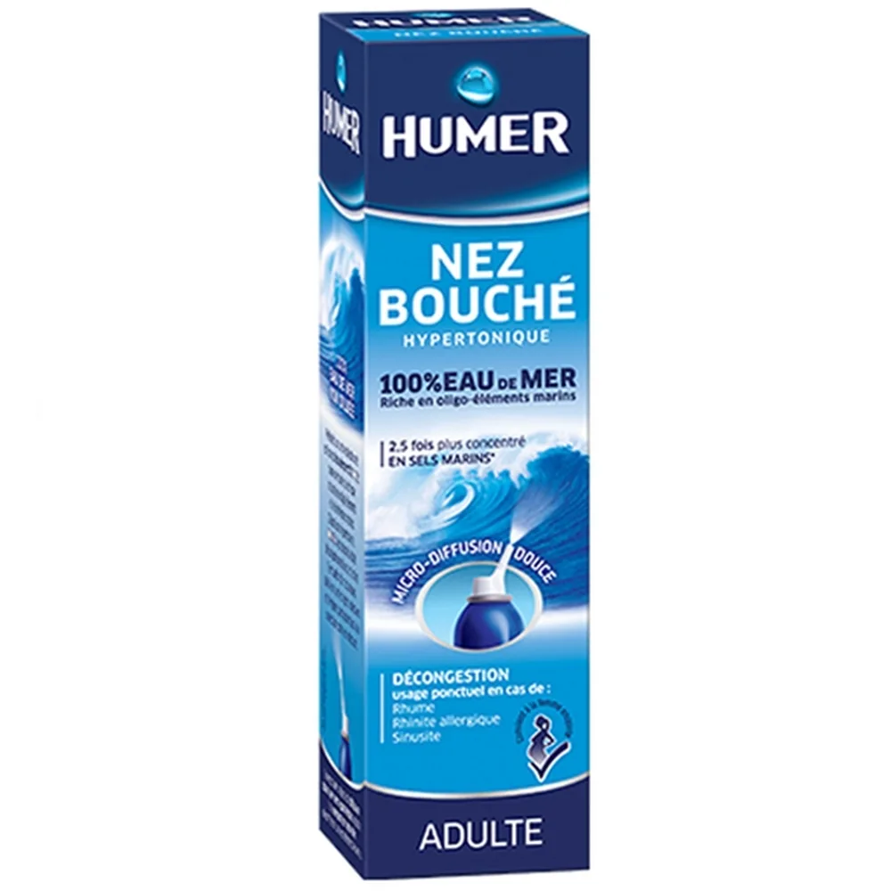 Hình ảnh Dung dịch xịt mũi Humer Nez Bouché làm thông mũi, giúp rửa sạch lớp chất nhầy dày (50ml)