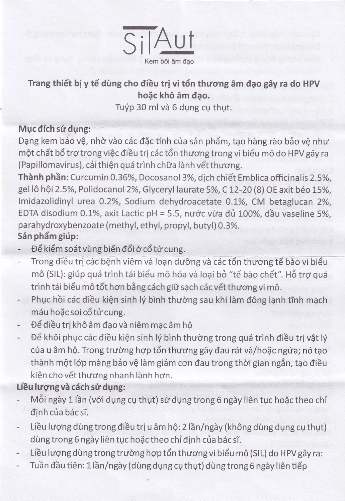 Hình ảnh Kem bôi âm đạo Vaginal Cream-gel Silaut 30ml Labomar