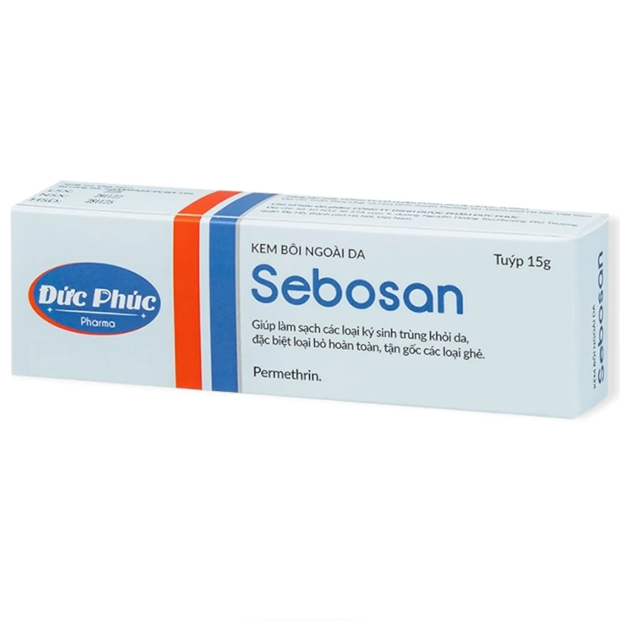 Hình ảnh Kem bôi ngoài da Sebosan 15g Đức Phúc Pharma làm sạch các loại ký sinh trùng khỏi da