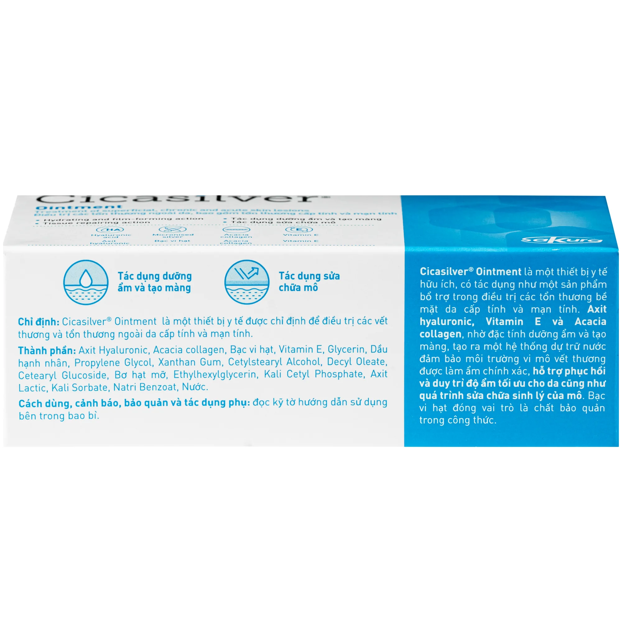 Hình ảnh Kem bôi vết thương Cicasilver Ointment 50ml hỗ trợ điều trị các vết thương hở cấp và mãn tính