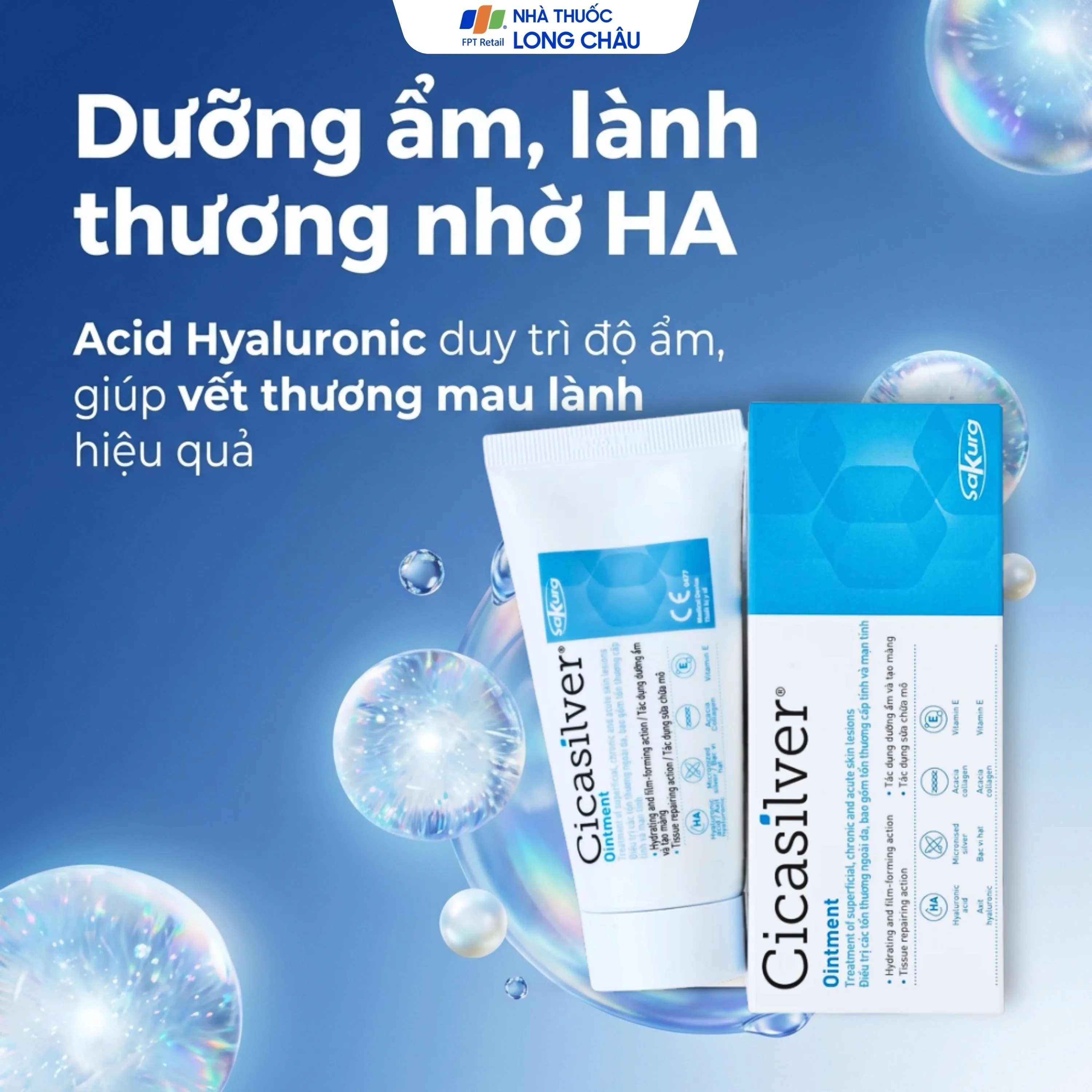 Hình ảnh Kem bôi vết thương Cicasilver Ointment 50ml hỗ trợ điều trị các vết thương hở cấp và mãn tính