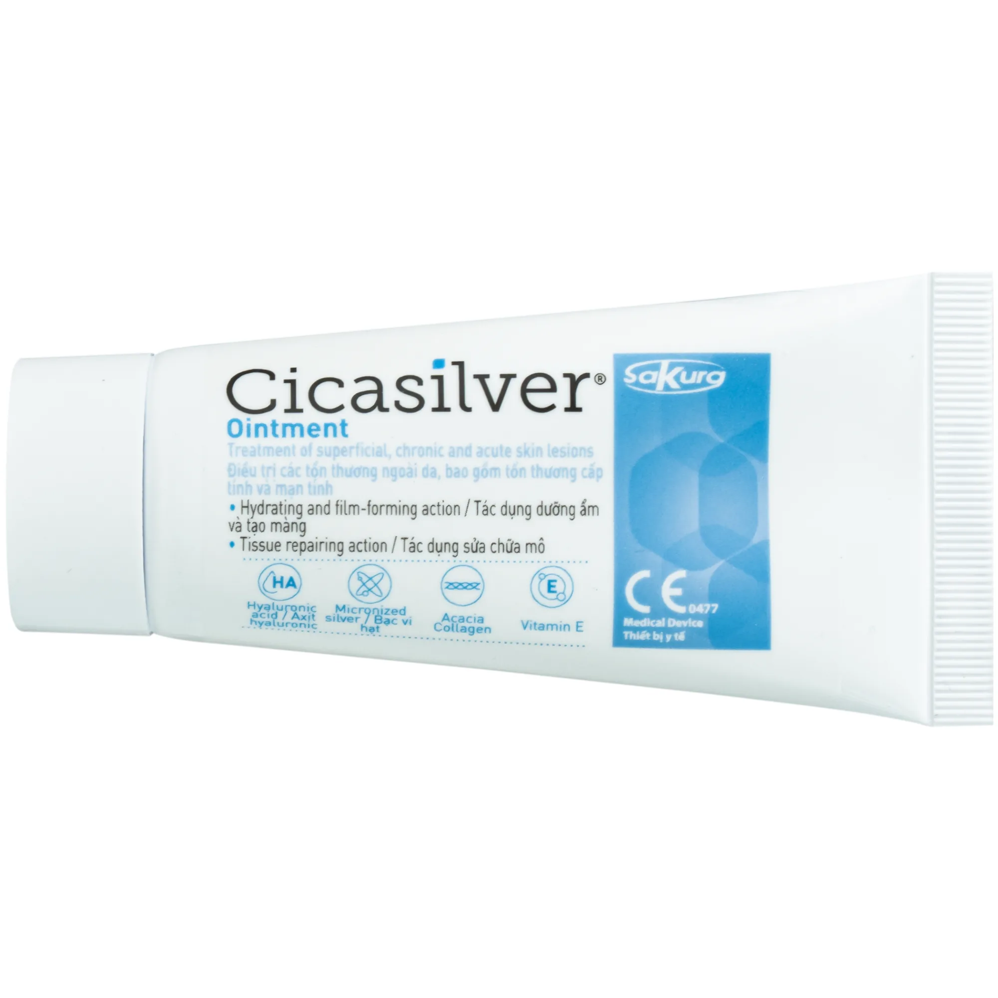 Hình ảnh Kem bôi vết thương Cicasilver Ointment 50ml hỗ trợ điều trị các vết thương hở cấp và mãn tính