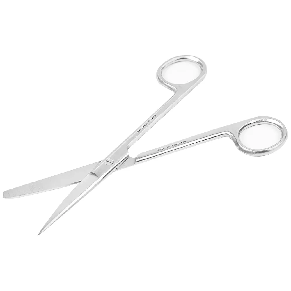 Hình ảnh Kéo thẳng 1 tù 1 nhọn Electro Bismed dùng để thay băng cho bệnh nhân, cắt gòn (16cm)