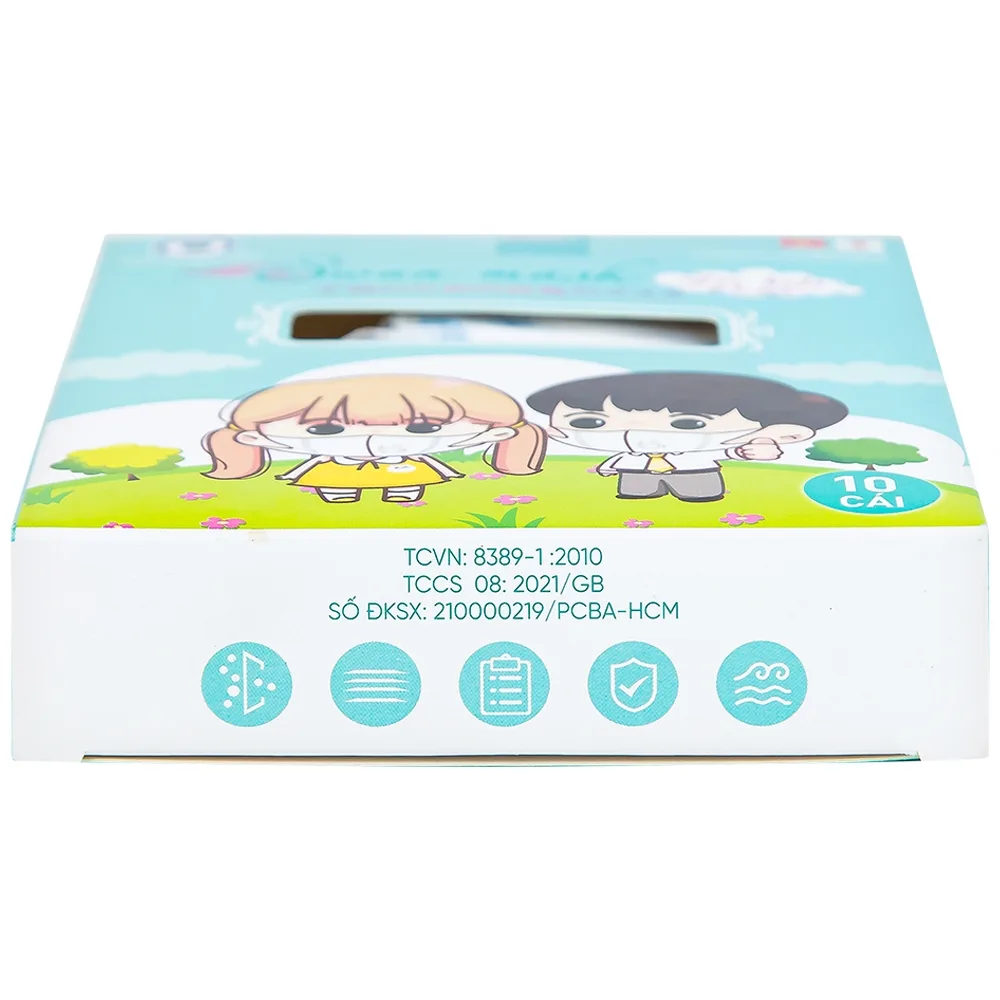 Hình ảnh Khẩu trang 3D trẻ em quai vải Swan Mask ngăn giọt bắn, vi khuẩn, khói bụi (10 cái)