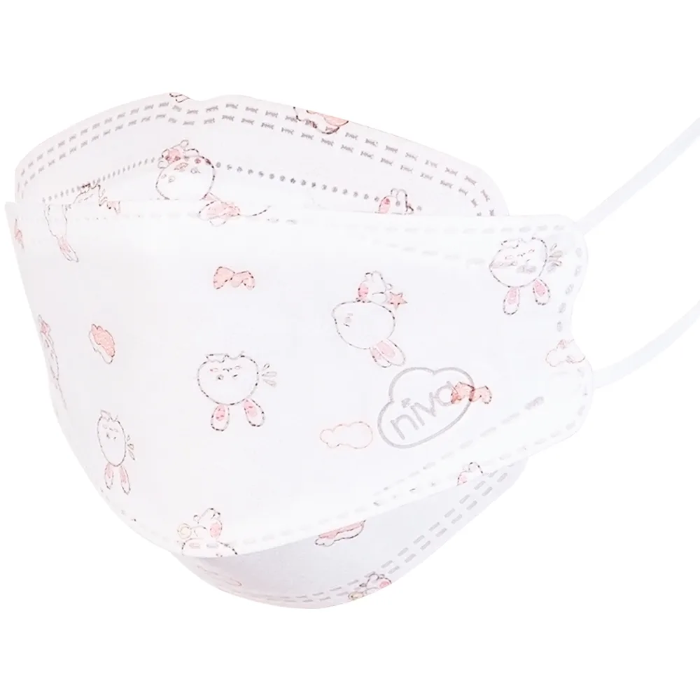Hình ảnh Khẩu trang 4D Kids Niva thoáng khí, ngăn chặn vi khuẩn, giọt bắn (25 cái)