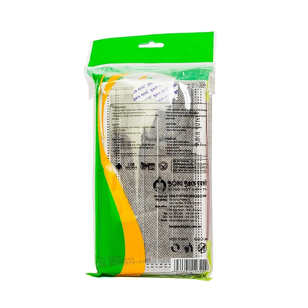Hình ảnh Khẩu trang than hoạt tính Meriday 4 lớp hỗ trợ ngăn khói, bụi, kháng khuẩn (10 cái)